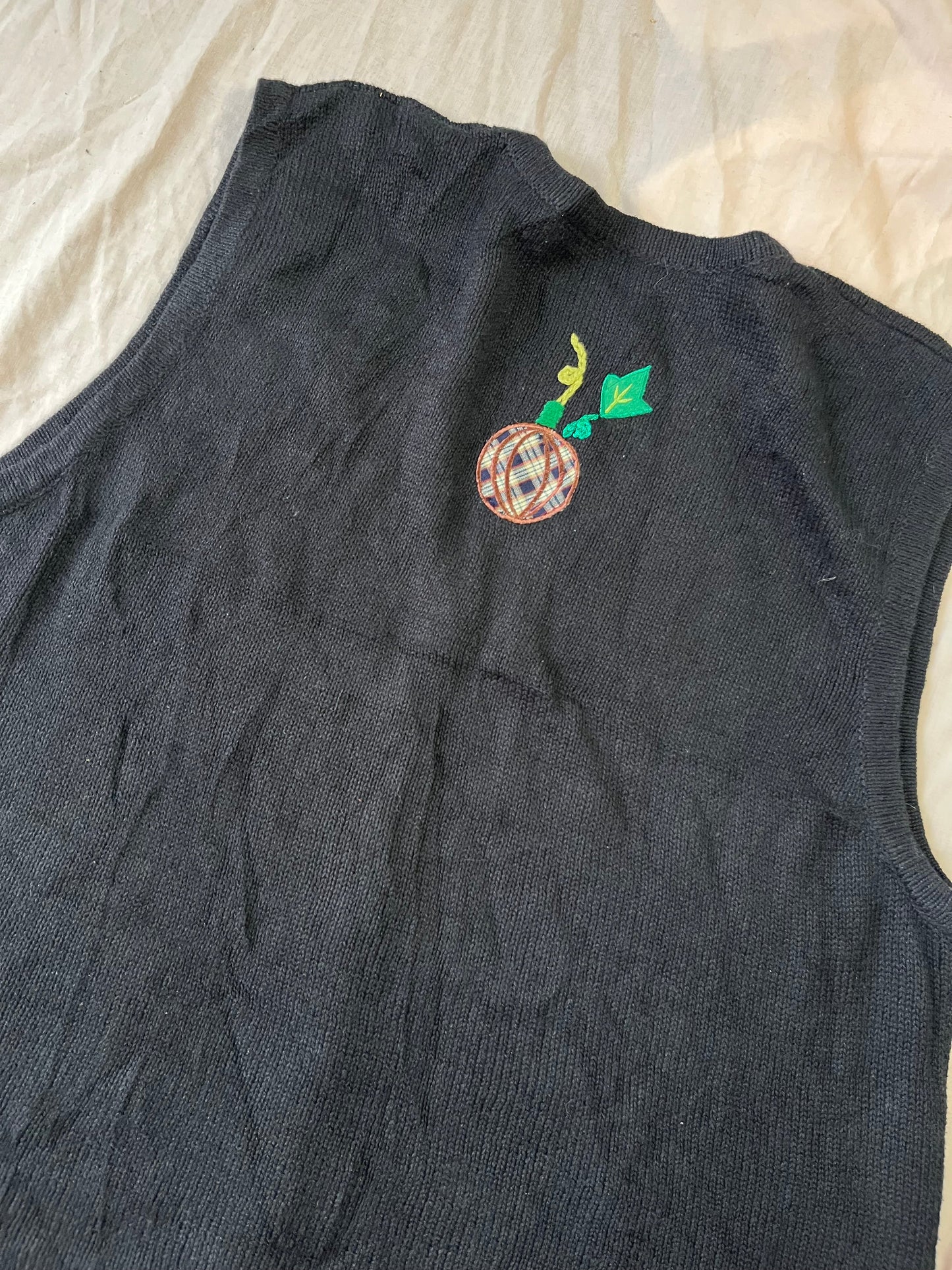Pumpkin Patch 1990s Halloween Sweater Vest XXL
