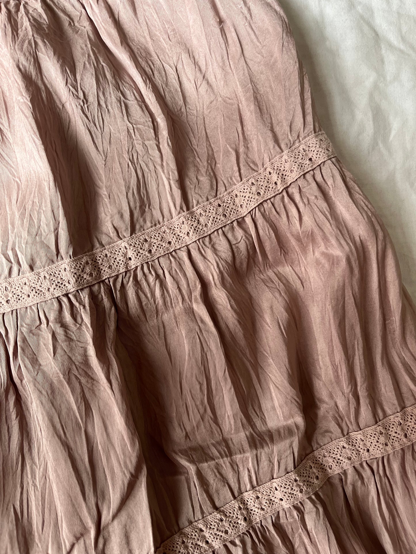 Pink Tiered Skirt UK 10-14