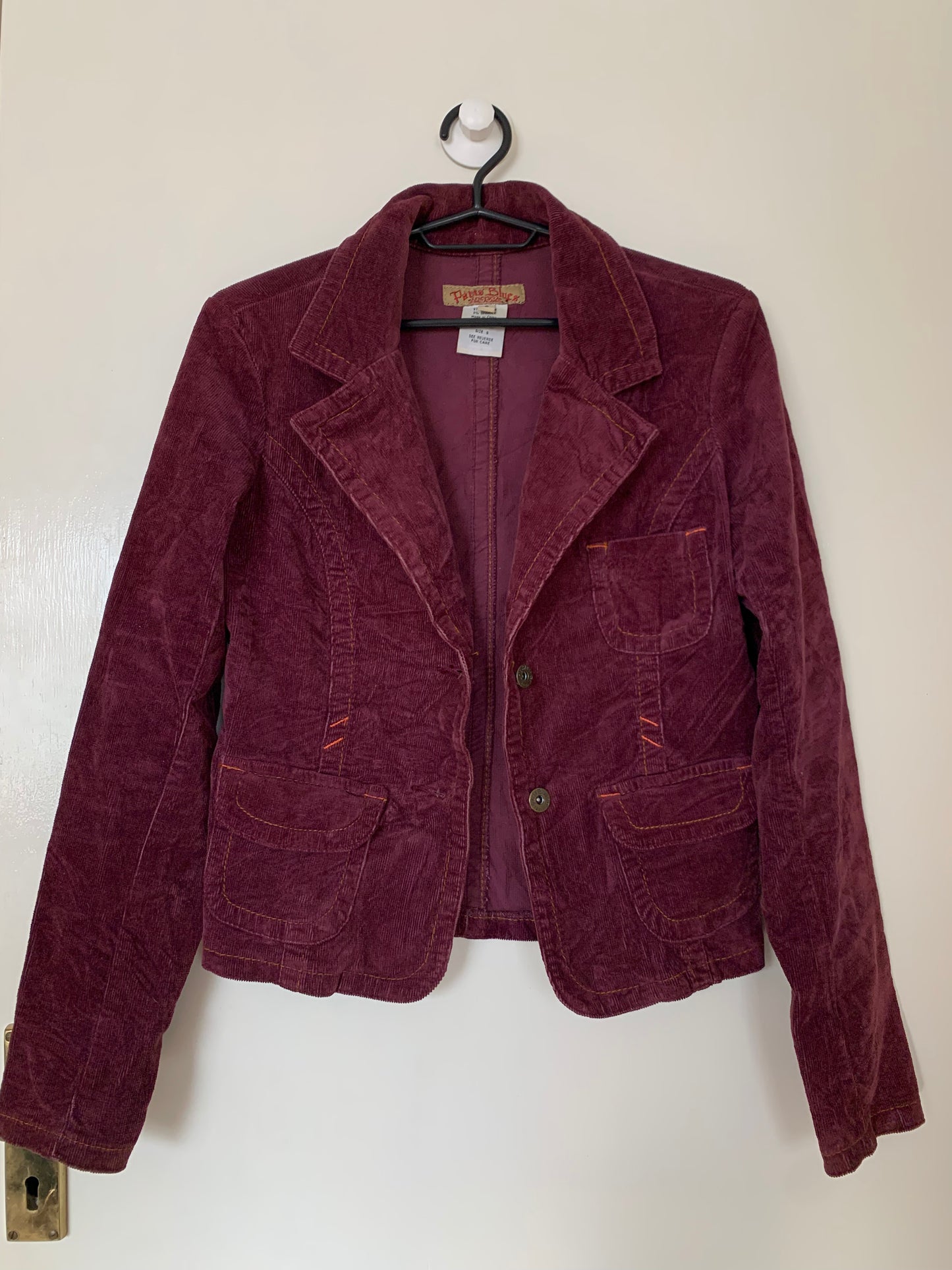 Plum 90s Corduroy Jacket UK 8/10/S