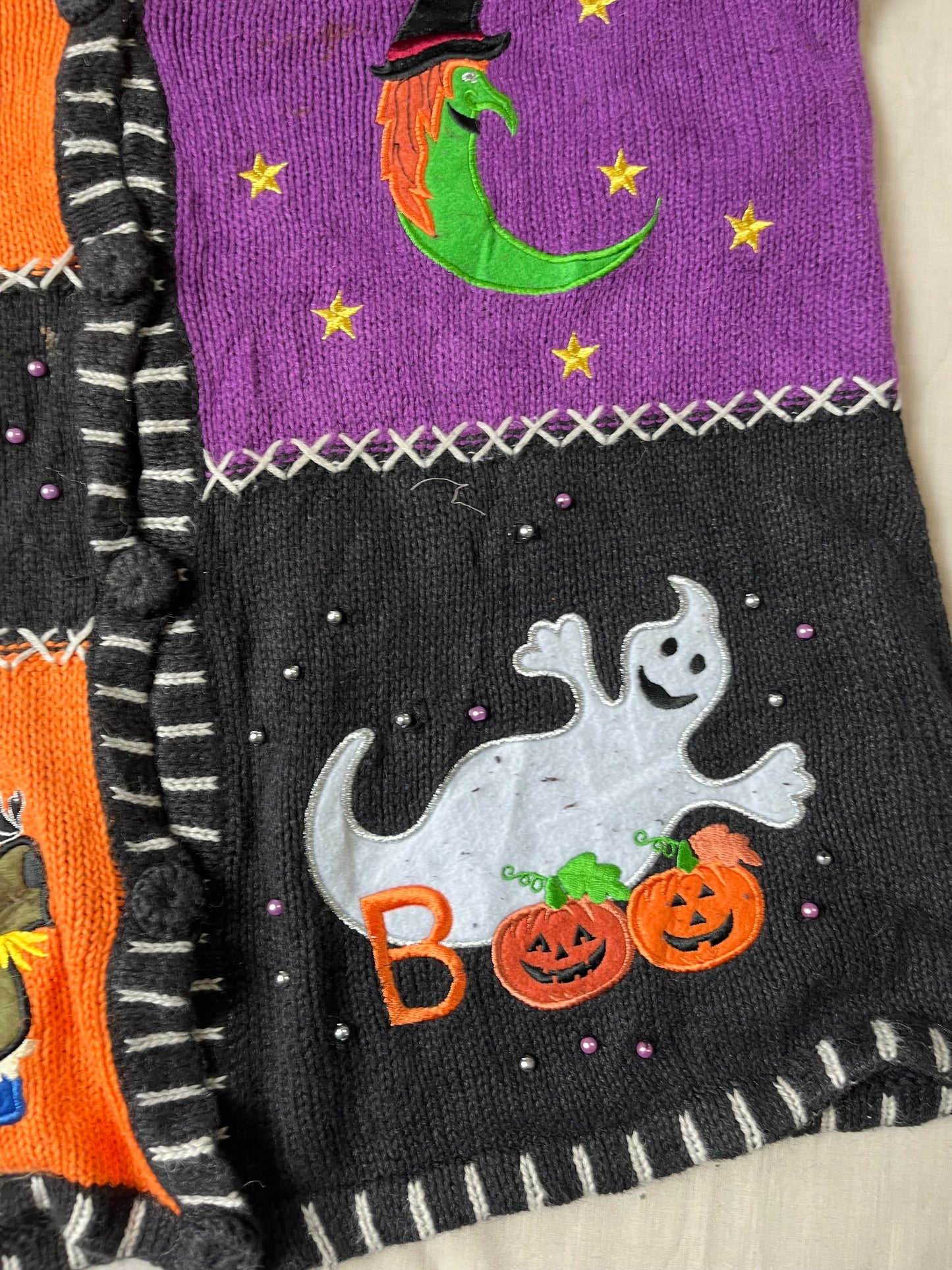Hex 1990s Halloween Sweater Vest M