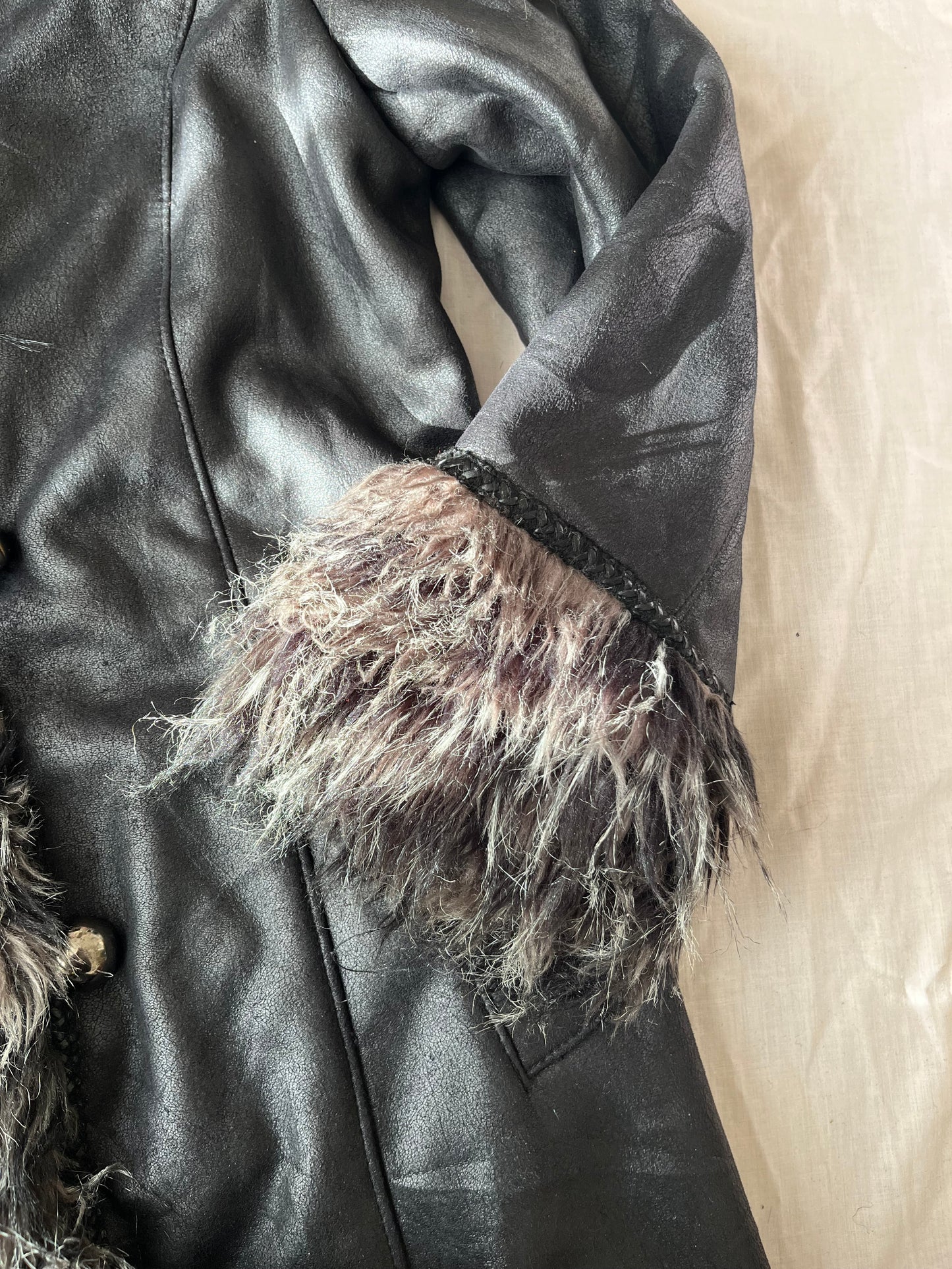 Black Afghan Coat - Size L