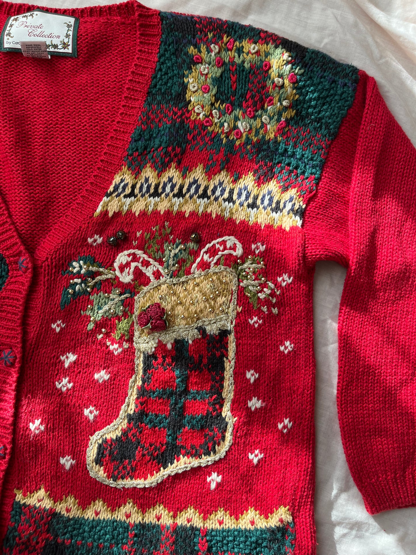 Candy Cane 1990s Cardigan UK 4-18/L
