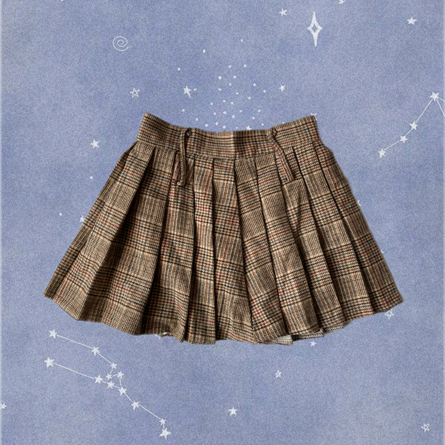 Brown Tartan Mini Skort UK 6