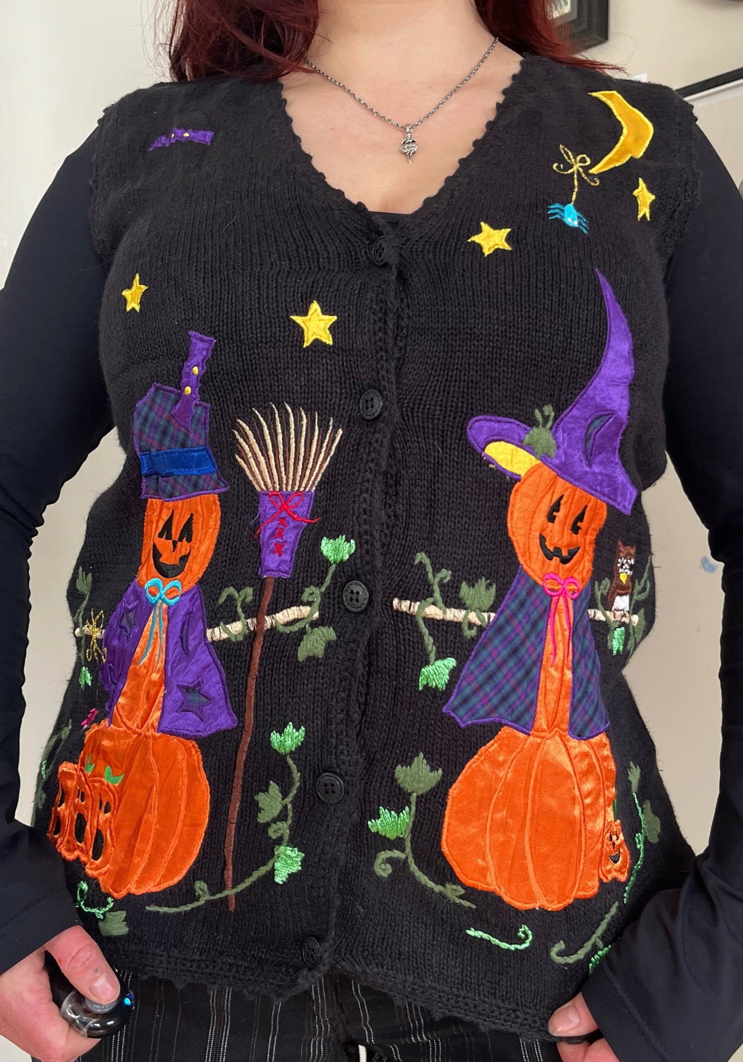 Coven 1990s Halloween Sweater Vest S