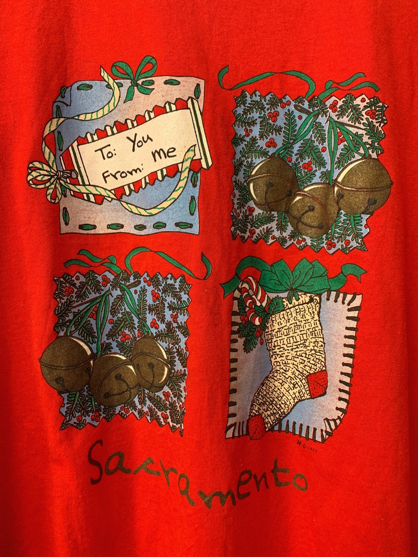 Holly 90s Christmas T-Shirt UK 4-14