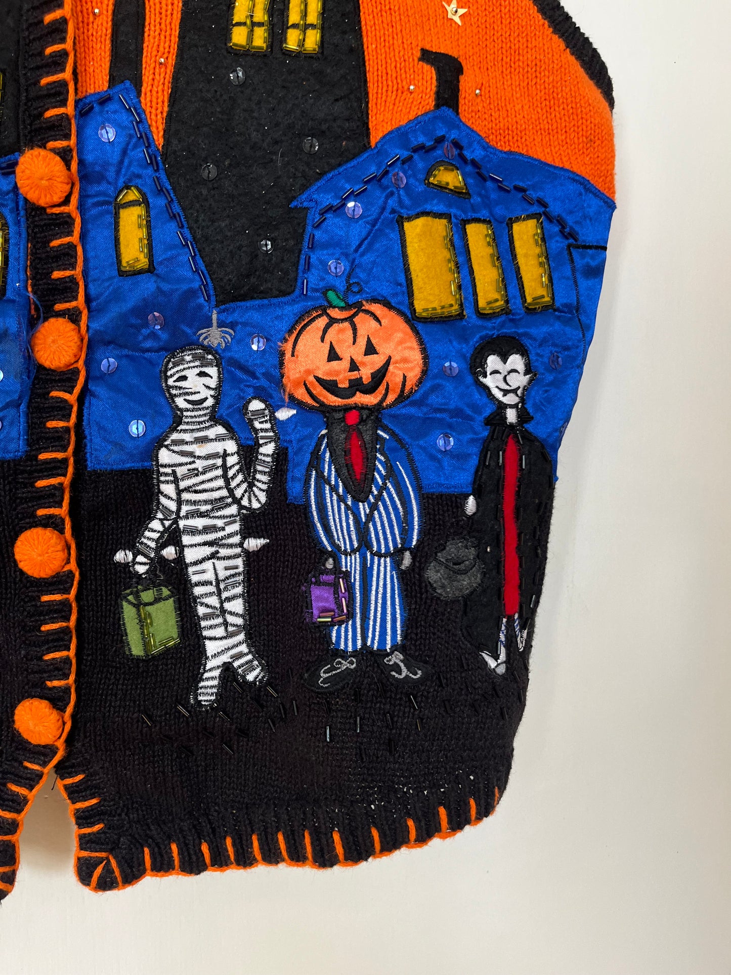 Trick Or Treat 90s Sweater Vest L