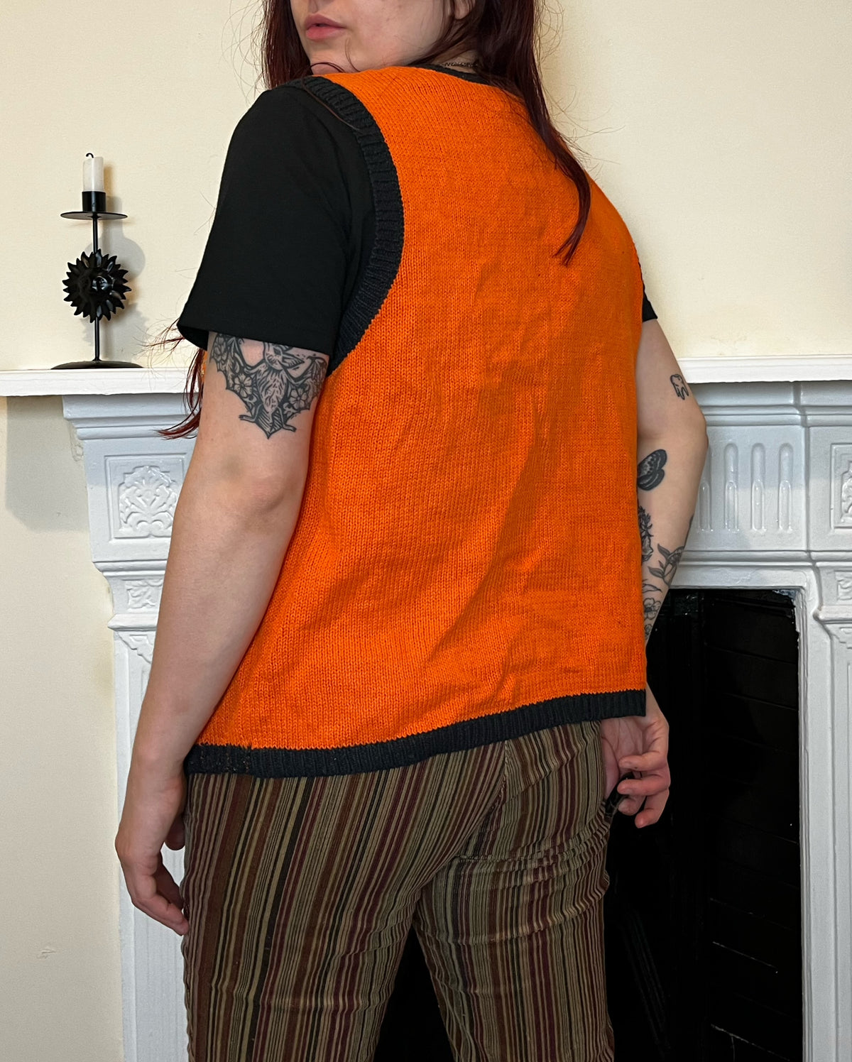 Cobwebs 1990s Halloween Sweater Vest M