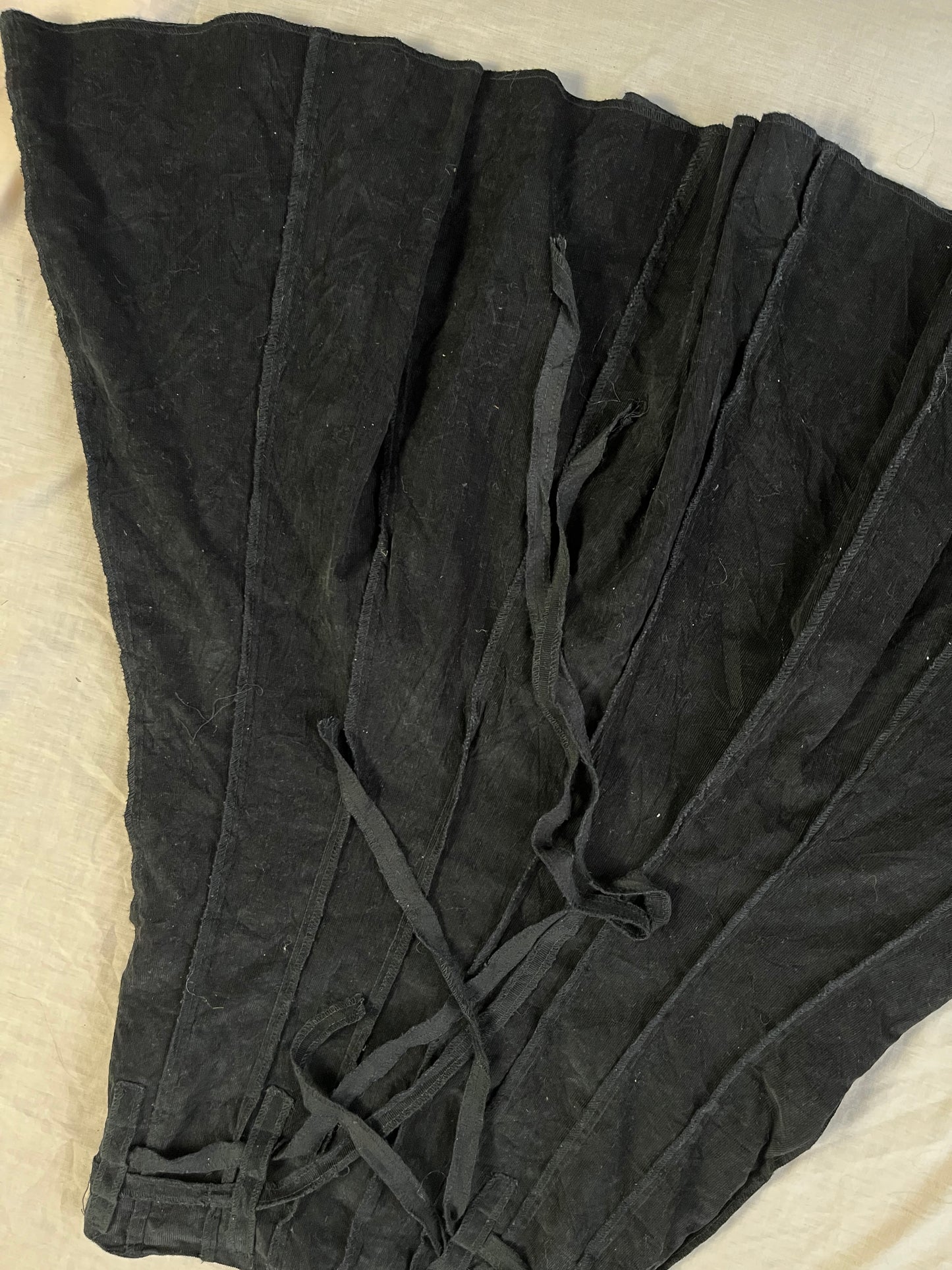 Black Corduroy Maxi Skirt UK 8
