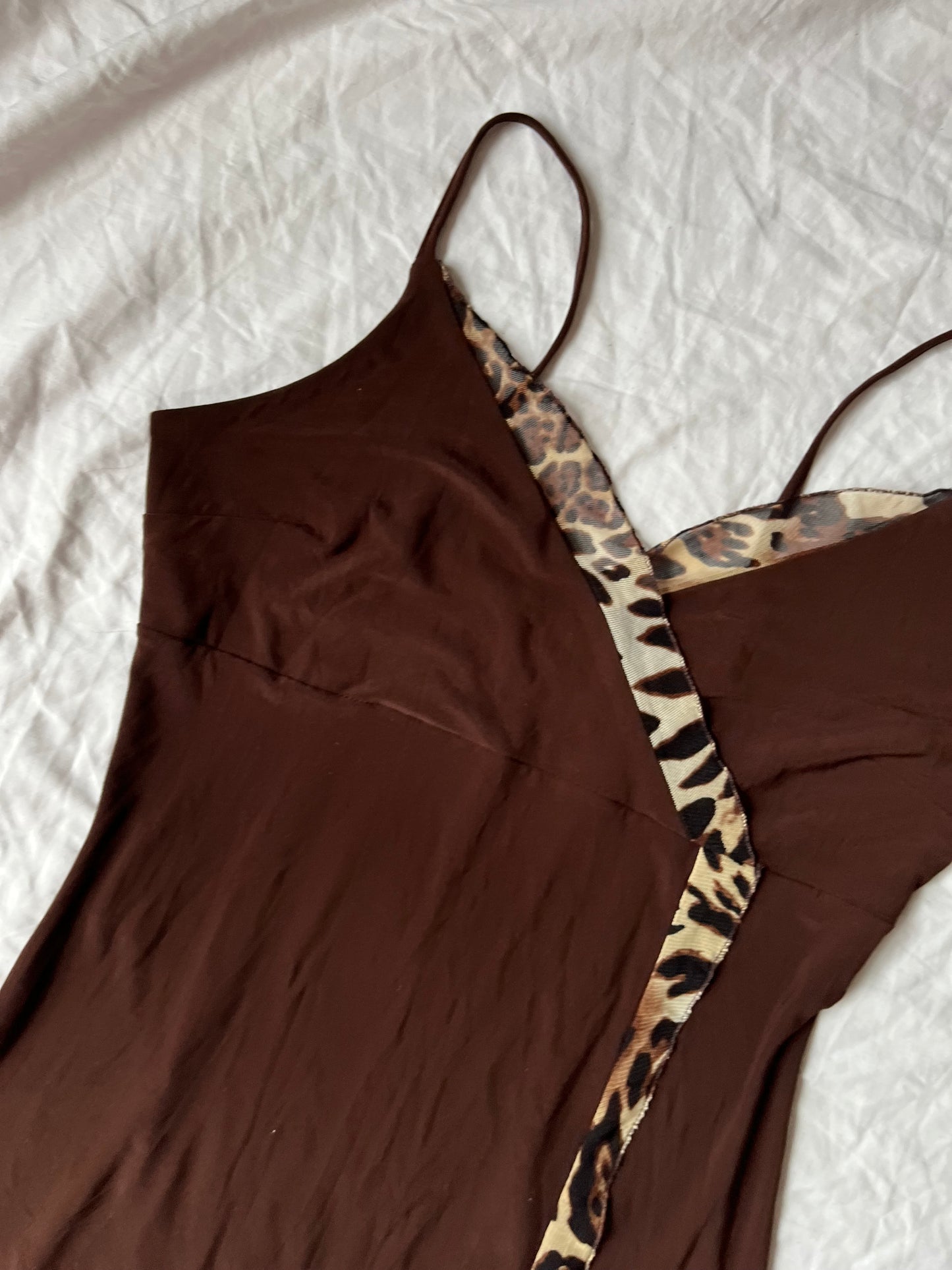 Brown Y2K Dress UK 8