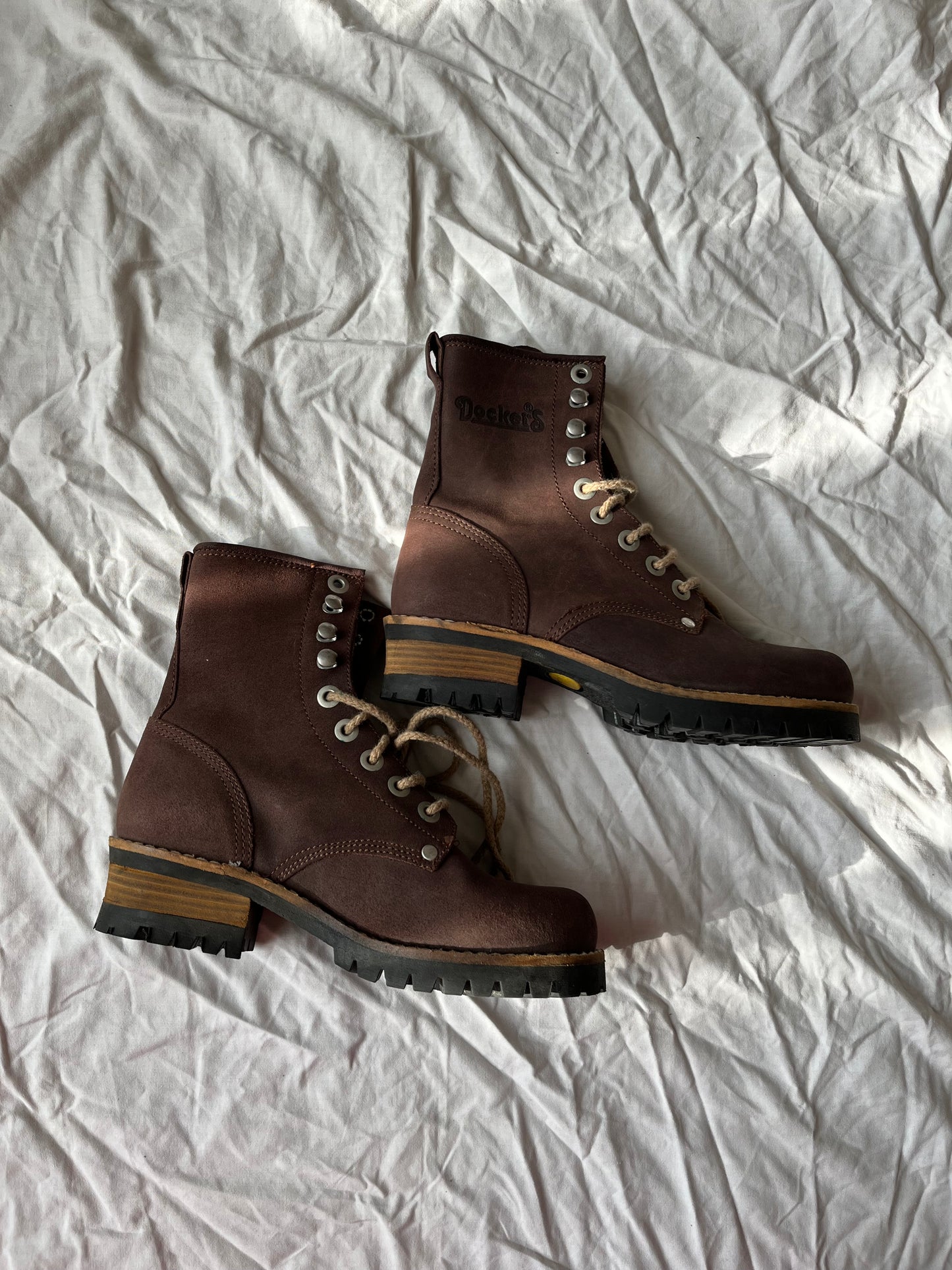 1990s Brown Dockers Boots UK 4/EU 37