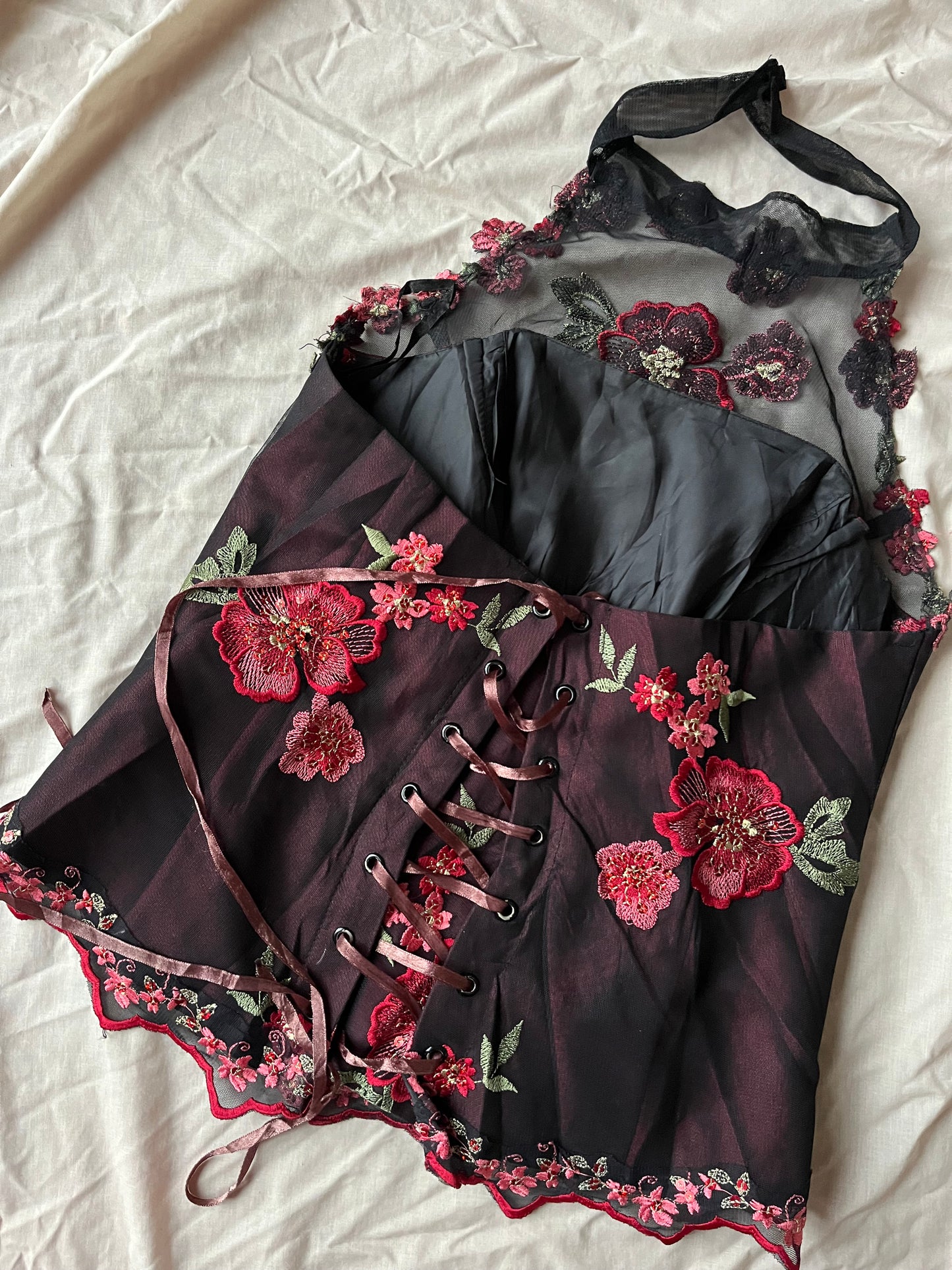 Floral Corset Top - UK 8-10