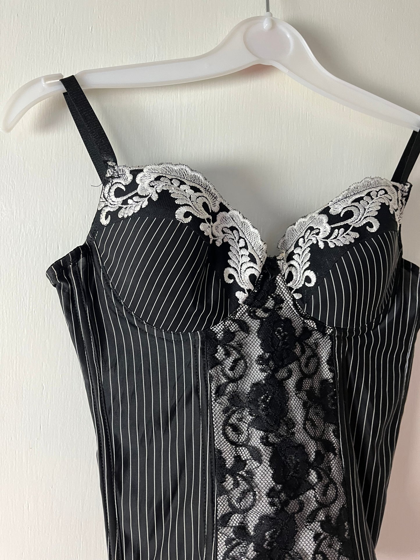 Black and White Corset Top UK 8