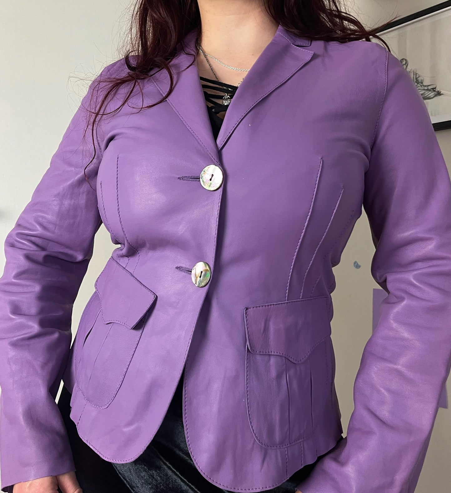 Daphne Leather Jacket UK 10