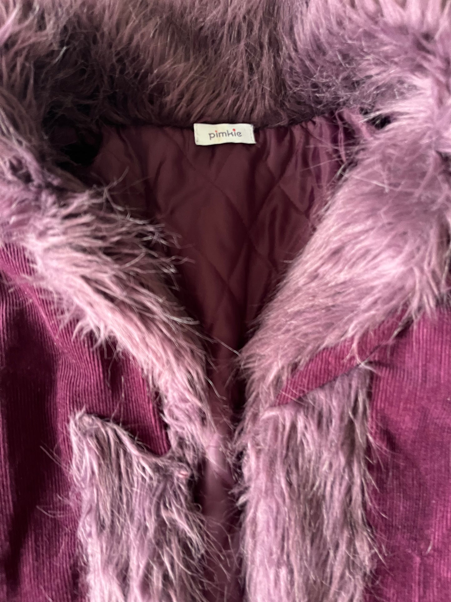 Purple Corduroy Afghan Coat UK 16-18