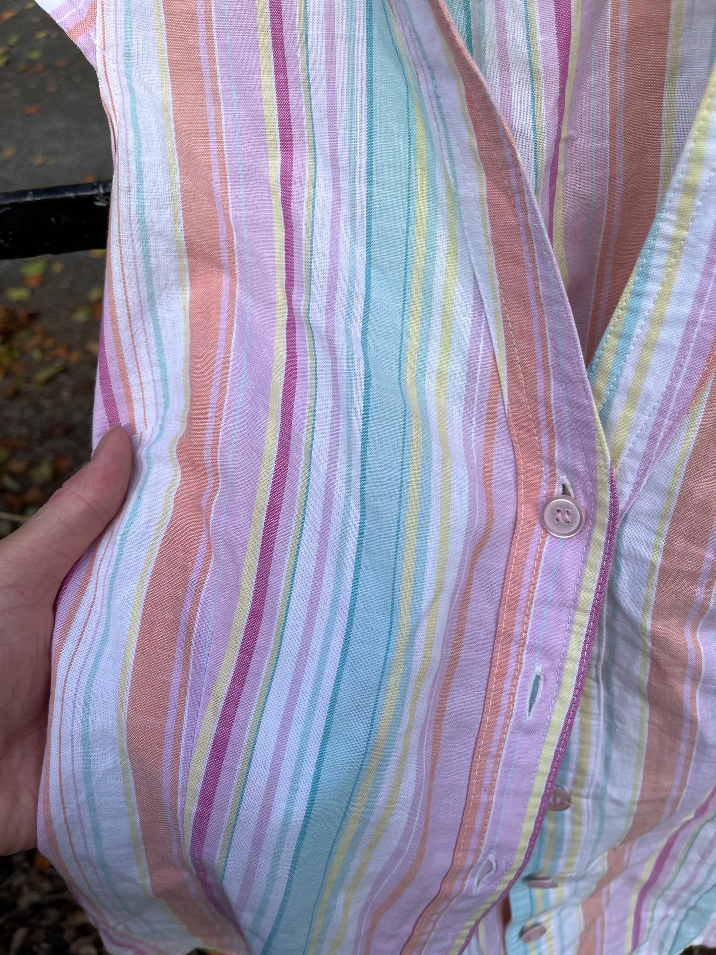 Y2k Striped Shirt UK 10
