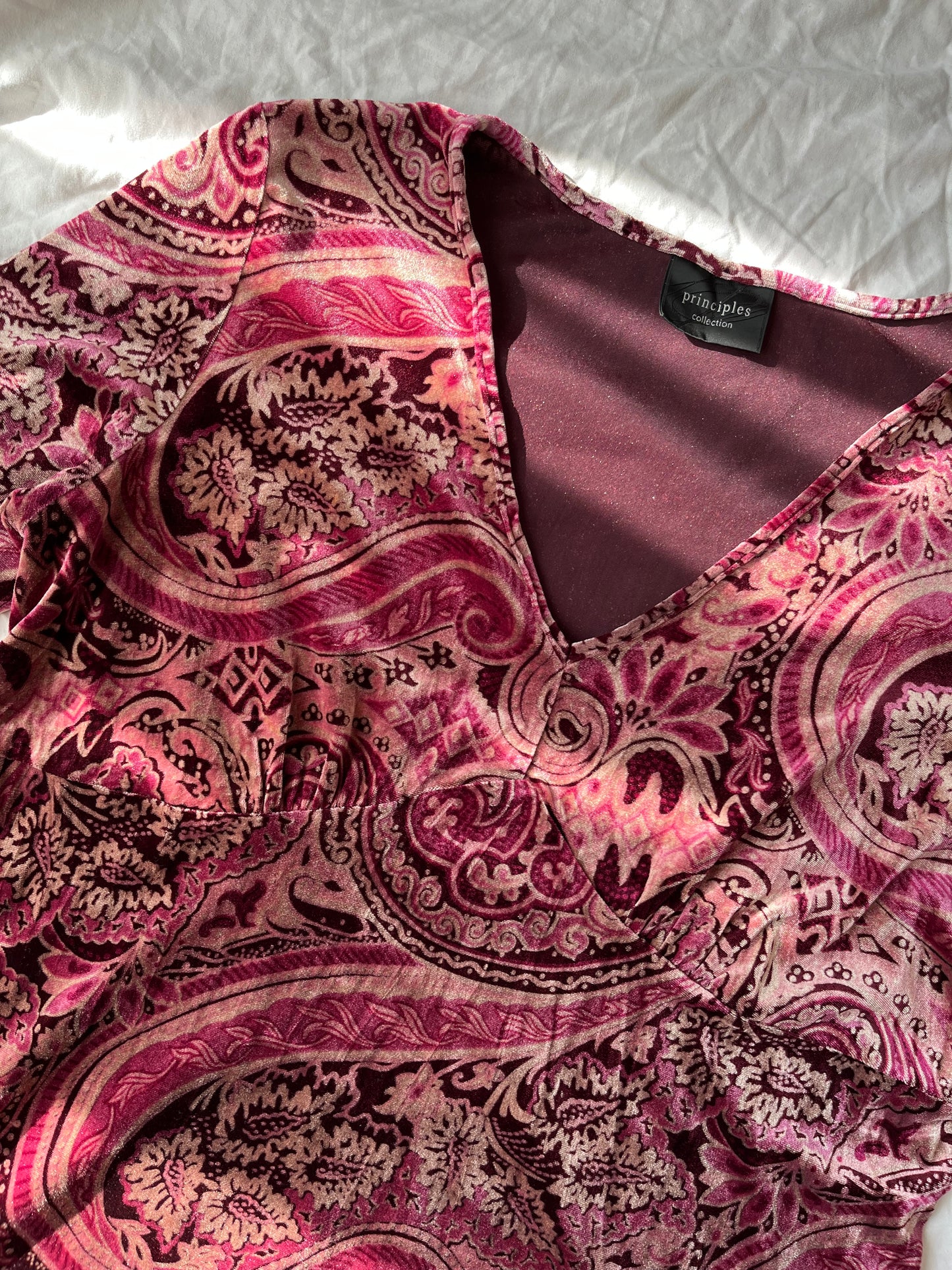 Velvet Paisley Top UK 16