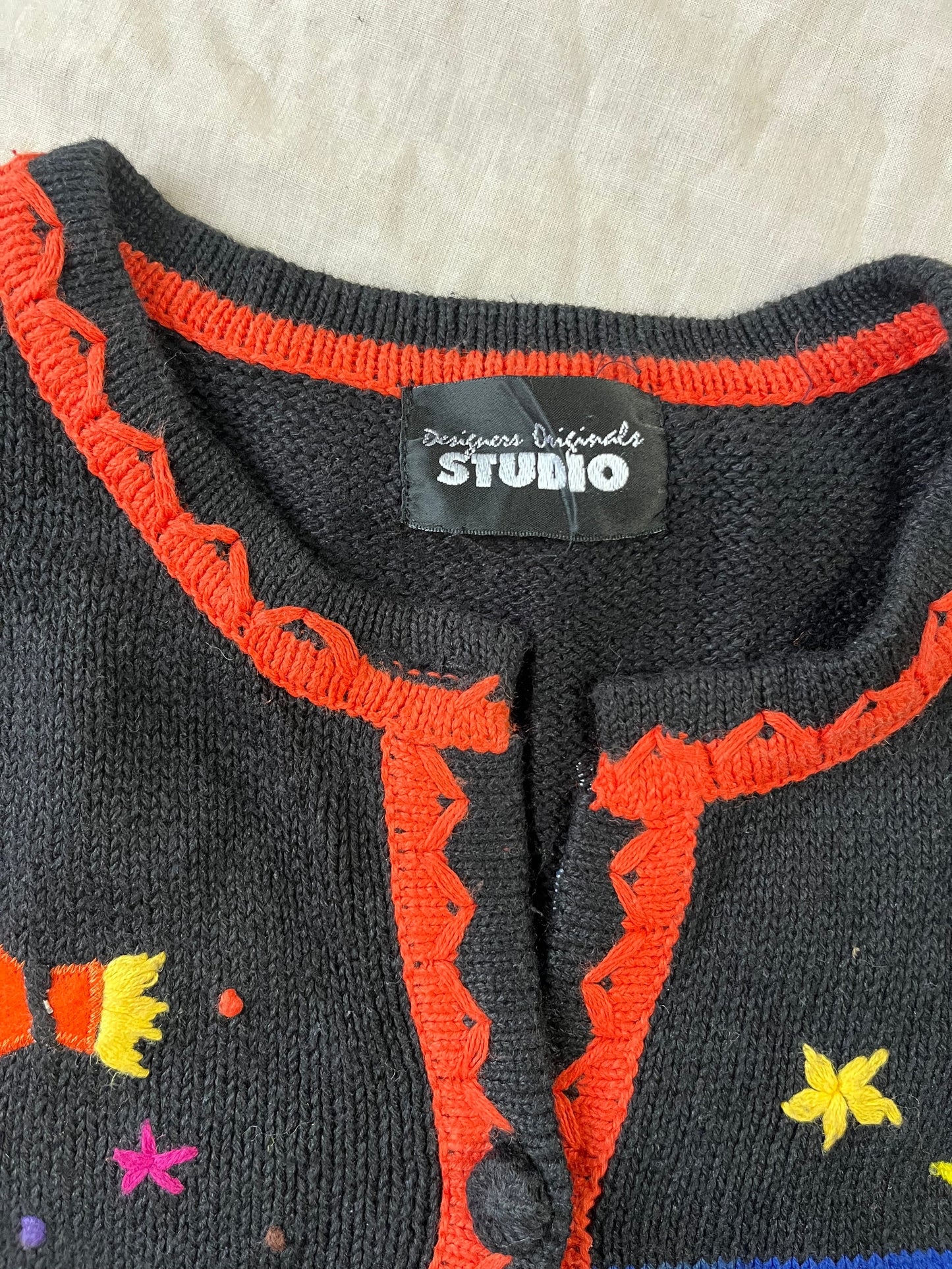 Halloween Hauntings 1990s Halloween Cardigan L/XL