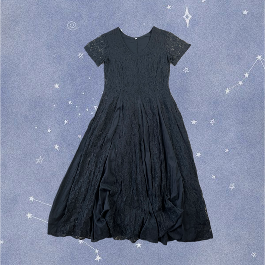 Black Lace Dress UK 12