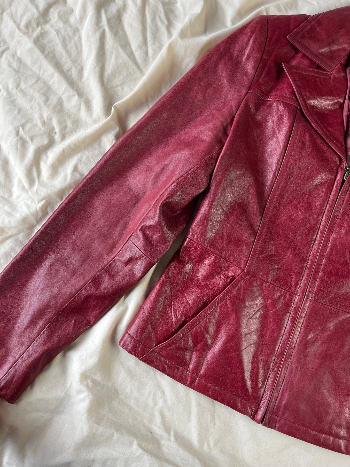Katherine Leather Jacket UK 8