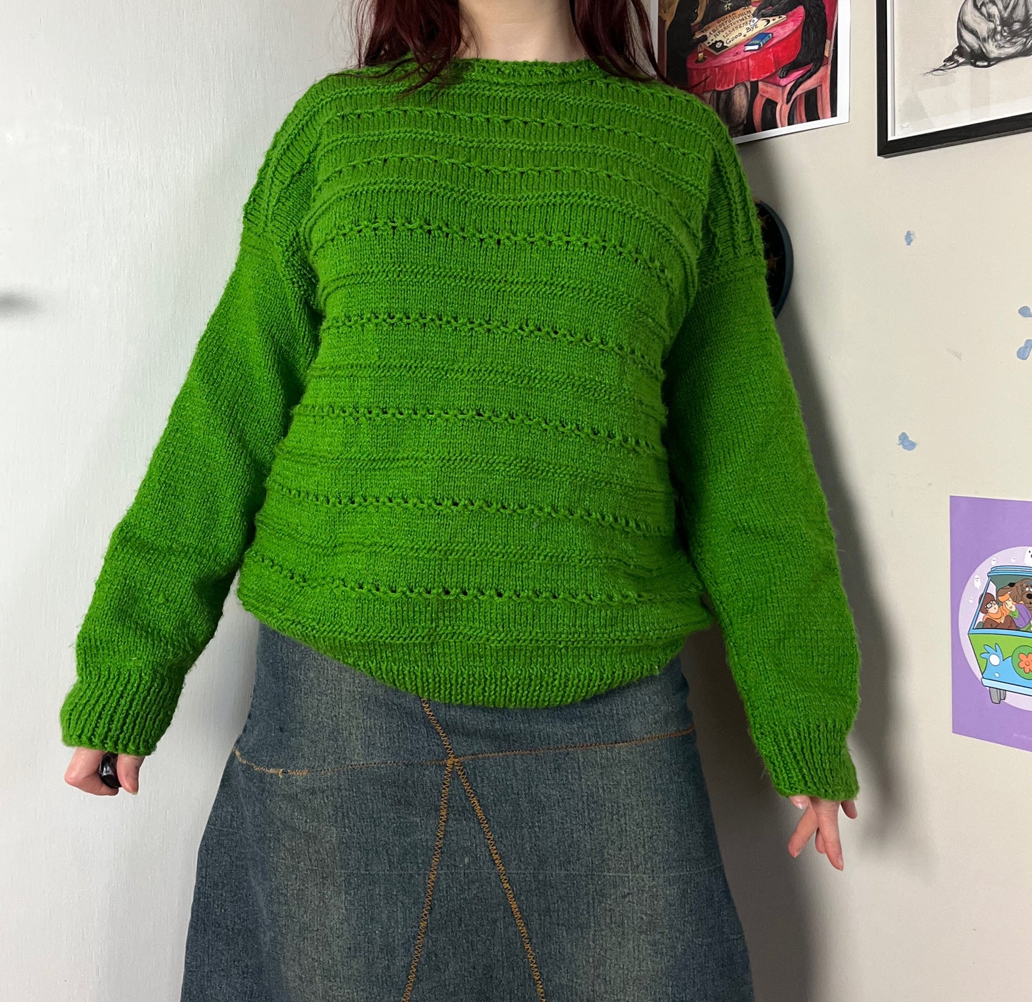 Green Knit Jumper M/L