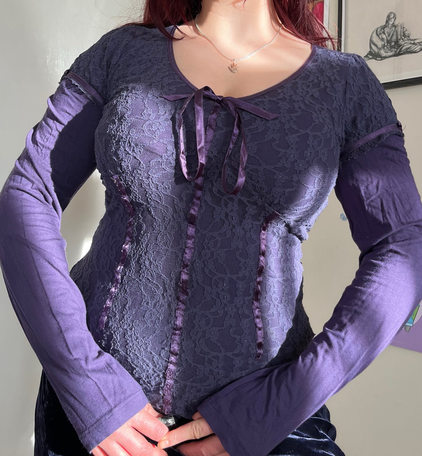 Purple Lace Top - UK 10-12