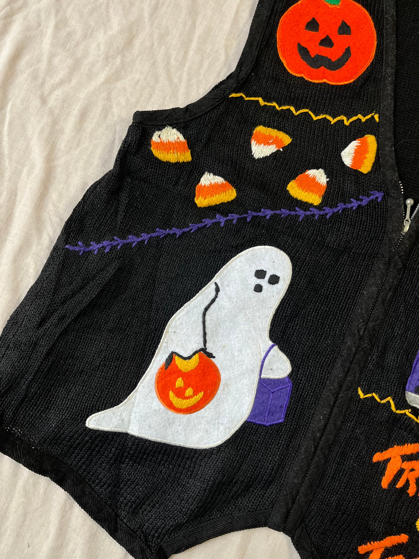 Seance 1990s Halloween Sweater Vest L