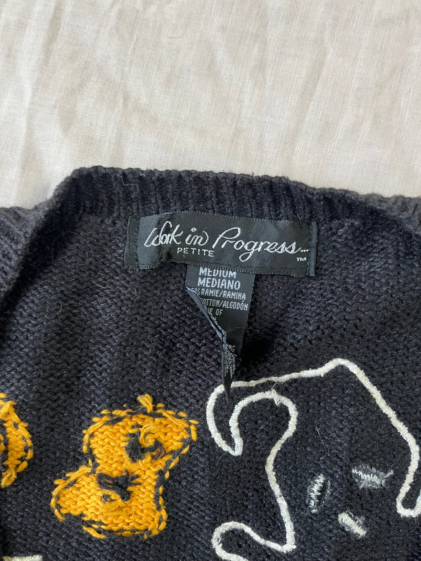 Haunted Harvest 1990s Halloween Cardigan L
