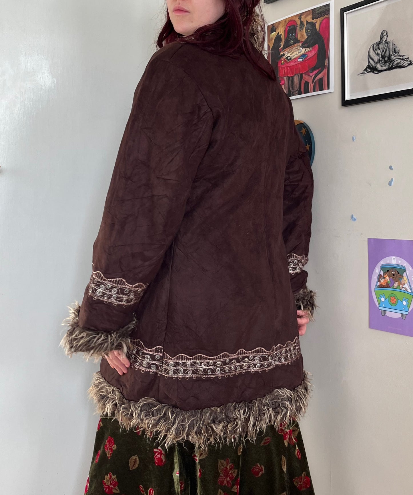 Brown Afghan Coat - Size L