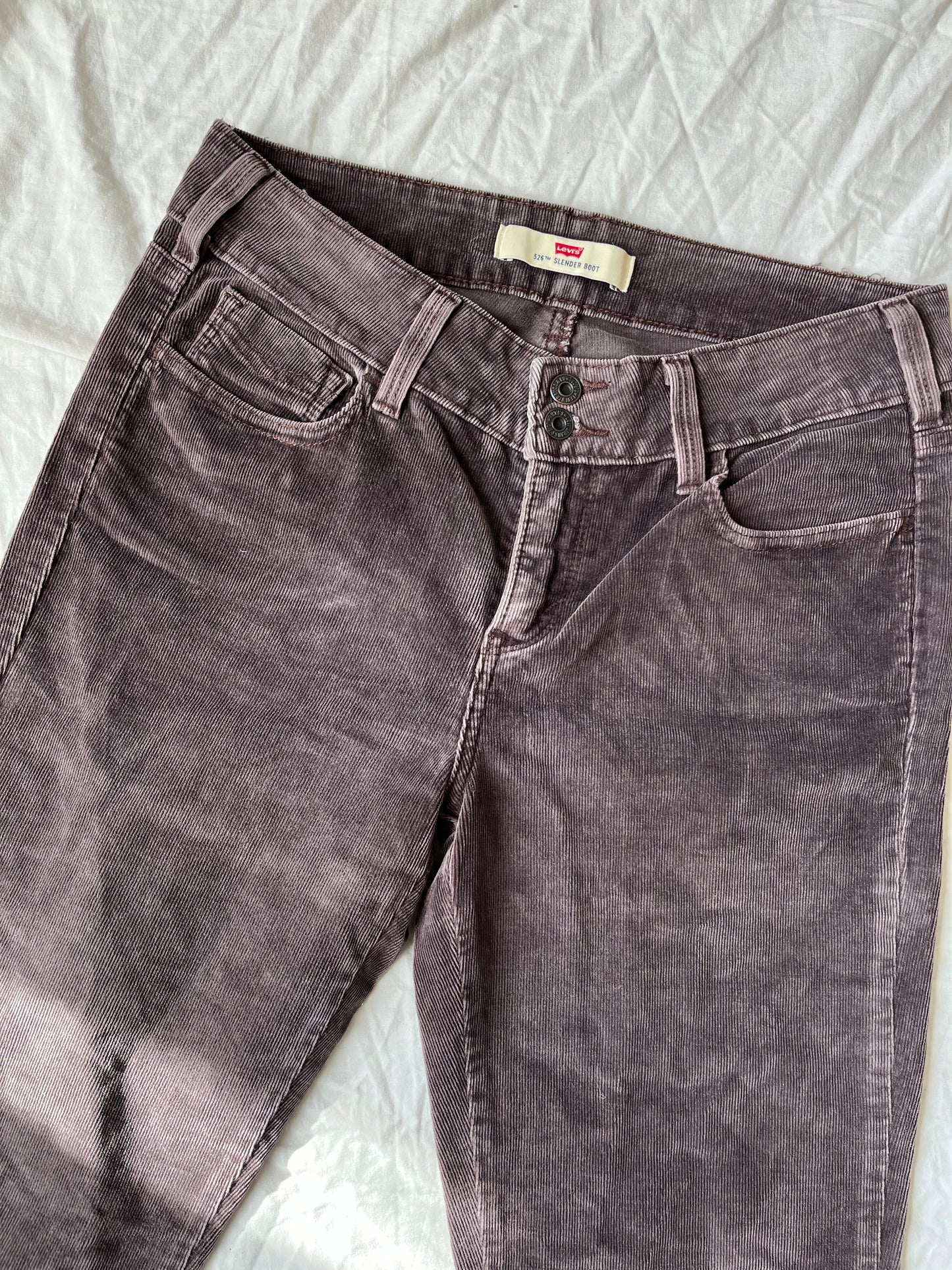 Grey Levi's Corduroy Pants UK 10