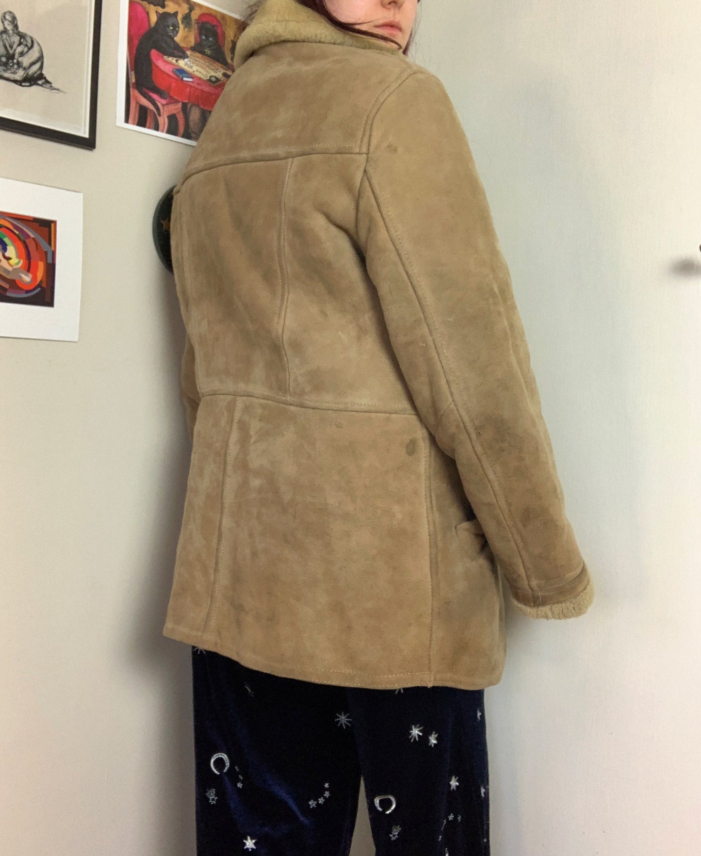 Lana 90s Shearling Coat UK 16/L