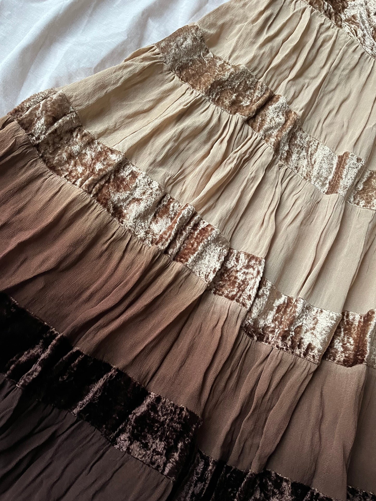 Velvet And Mesh Skirt by Guess - UK 12