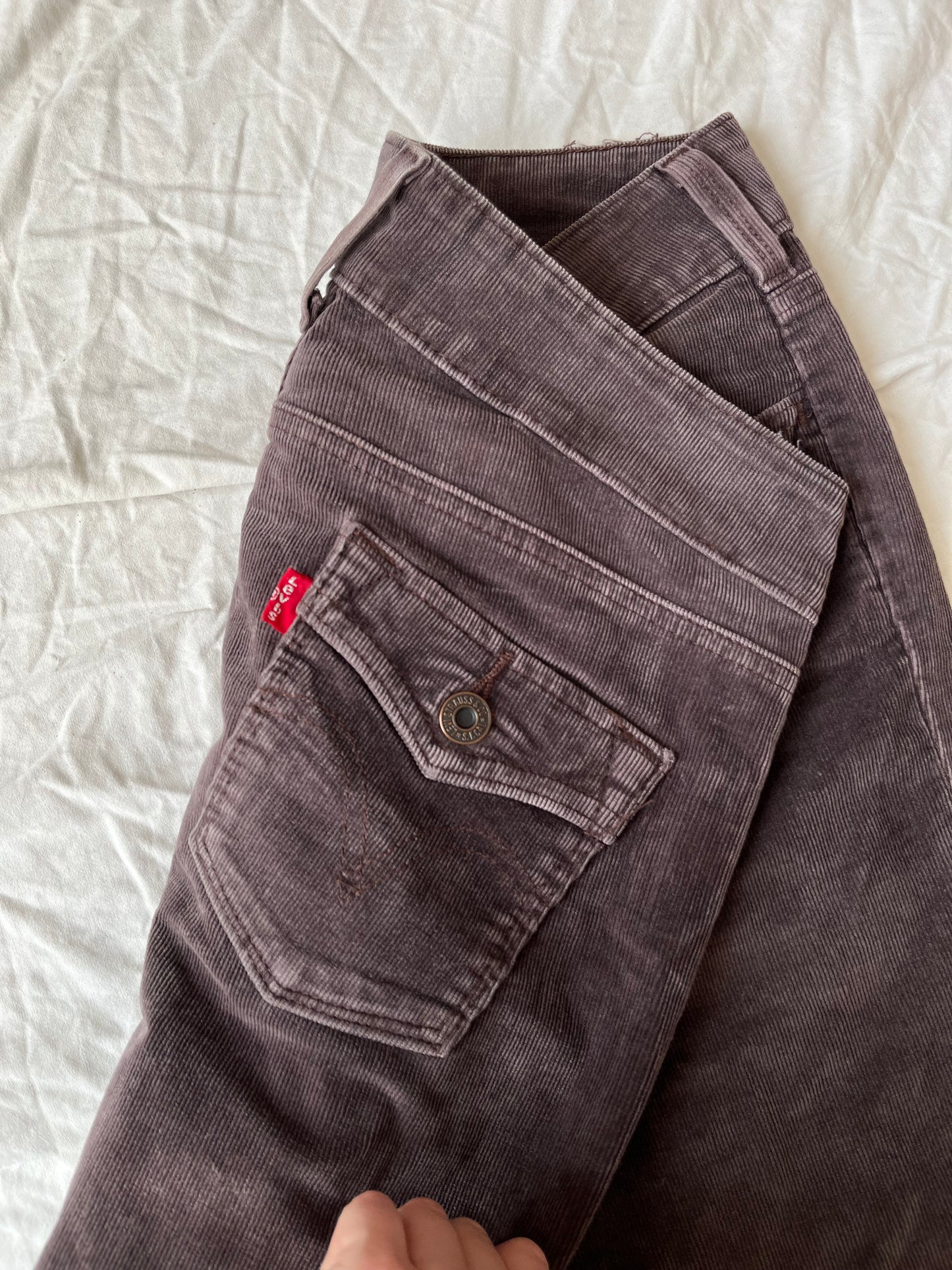 Grey Levi's Corduroy Pants UK 10