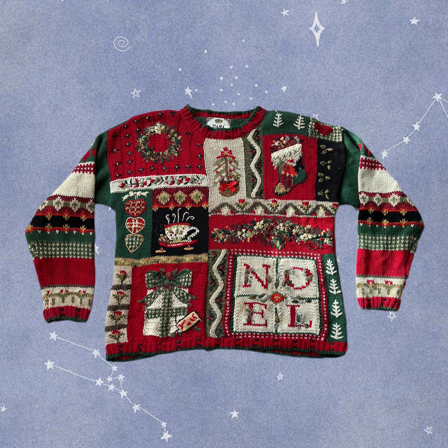 Mulled Wine 1990s Jumper UK 4-16/L