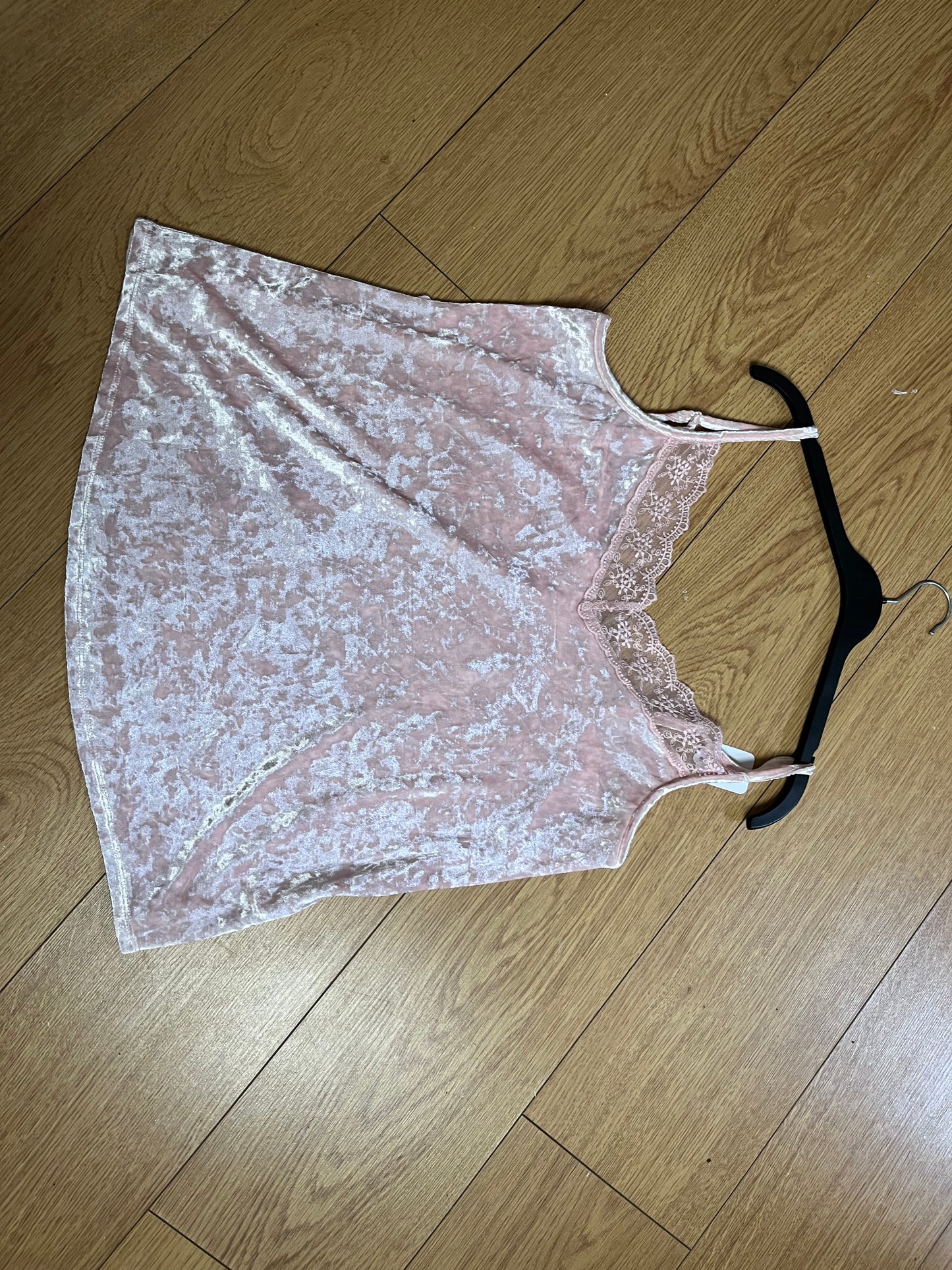 Pink Velvet Cami Top UK 14