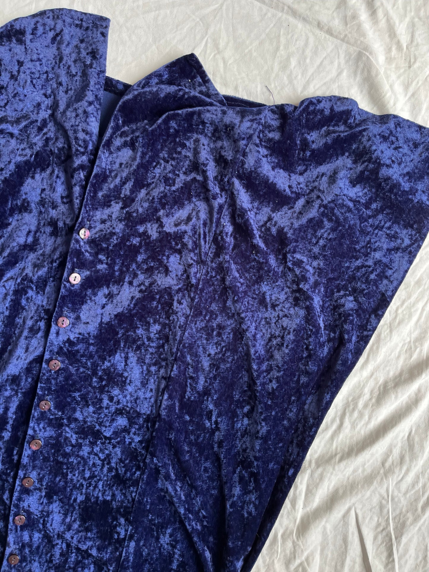 Blue Velvet Dress UK 16