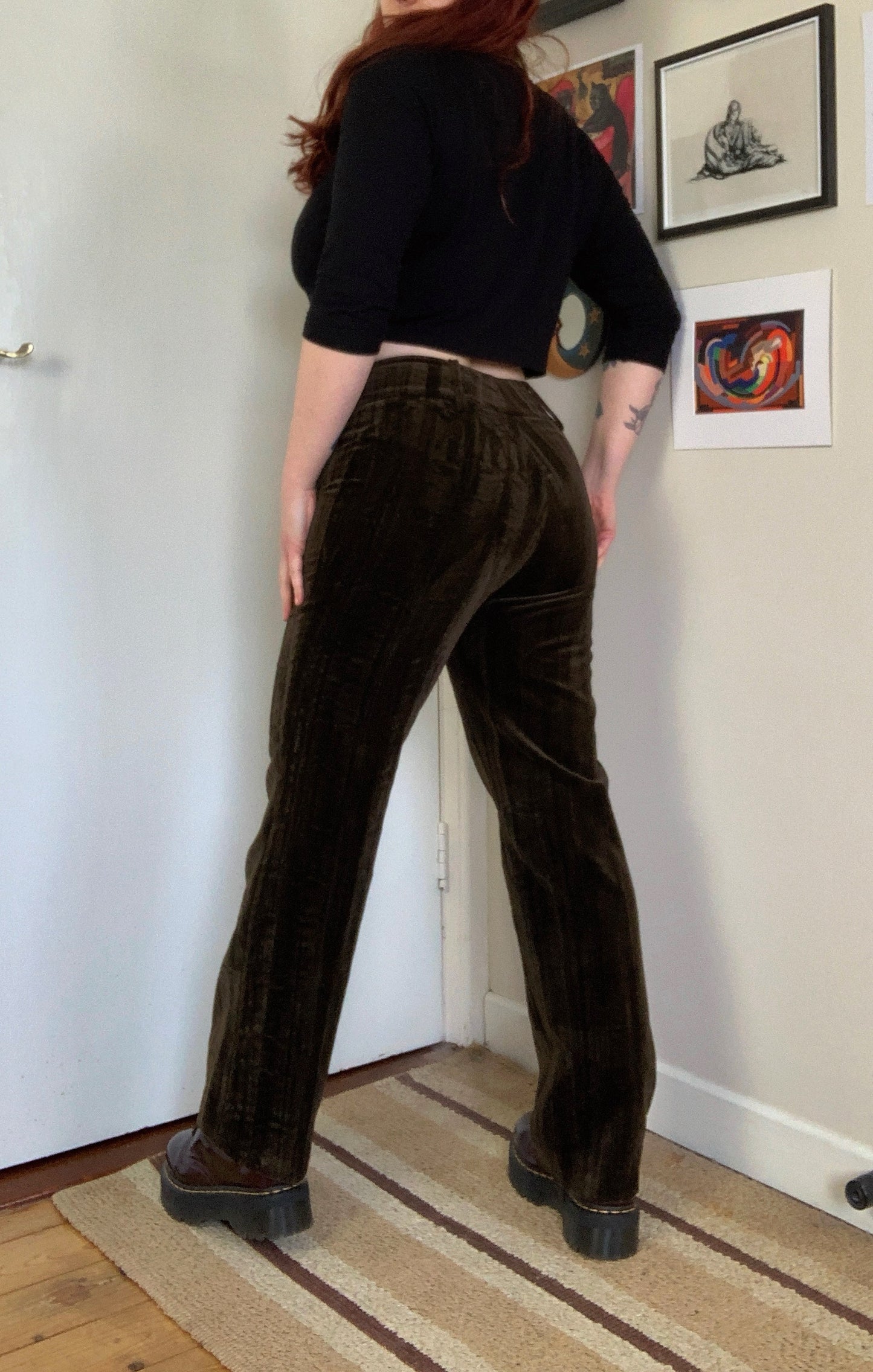 Audrey 90s Velvet Pants UK 8-10