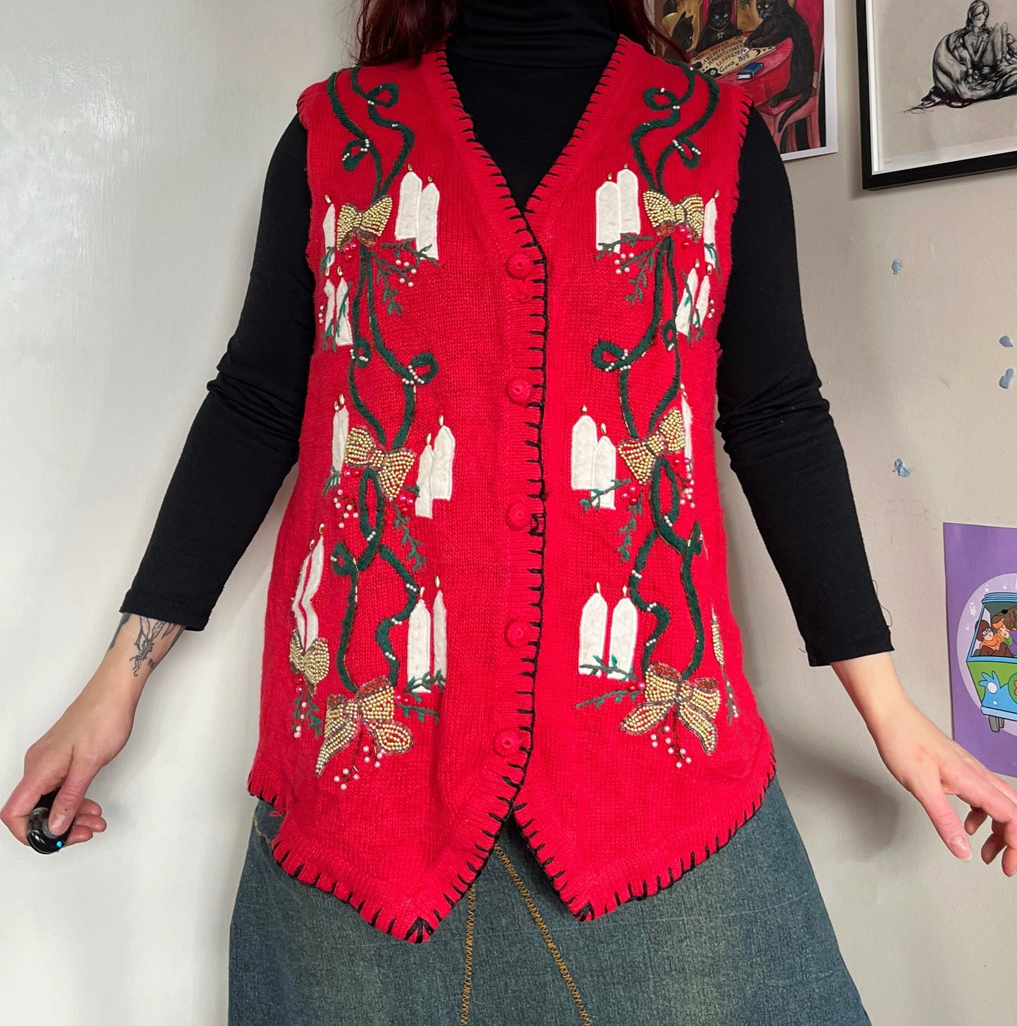 Silent Night 1990s Sweater Vest UK 4-18/XL