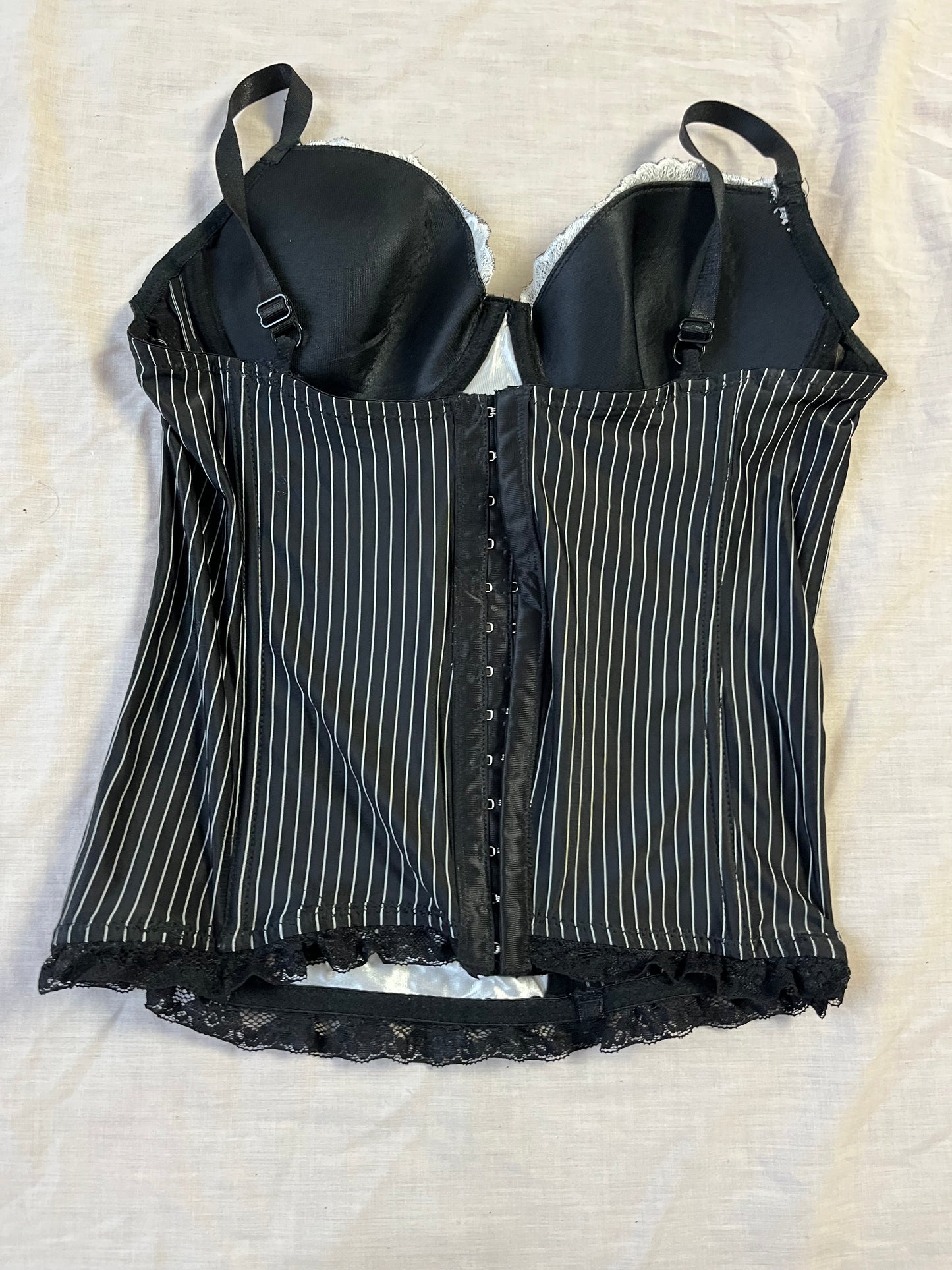 Black and White Corset Top UK 8