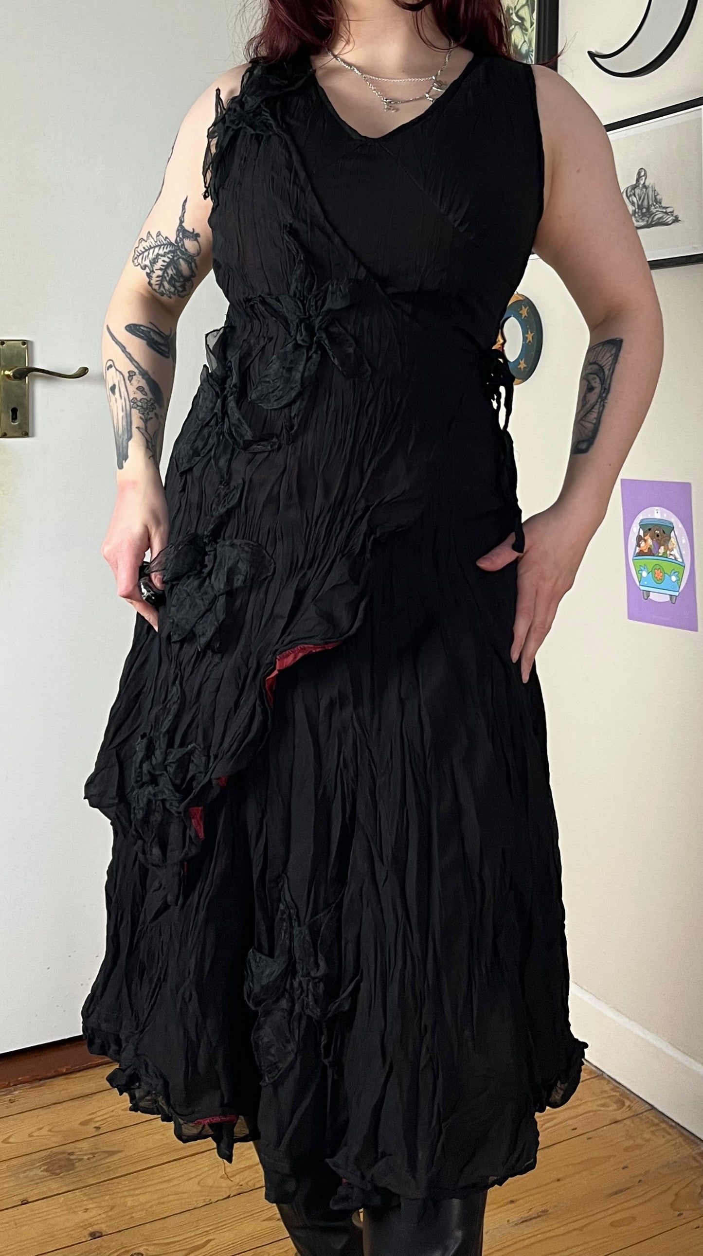 Black And Red Dress UK 10