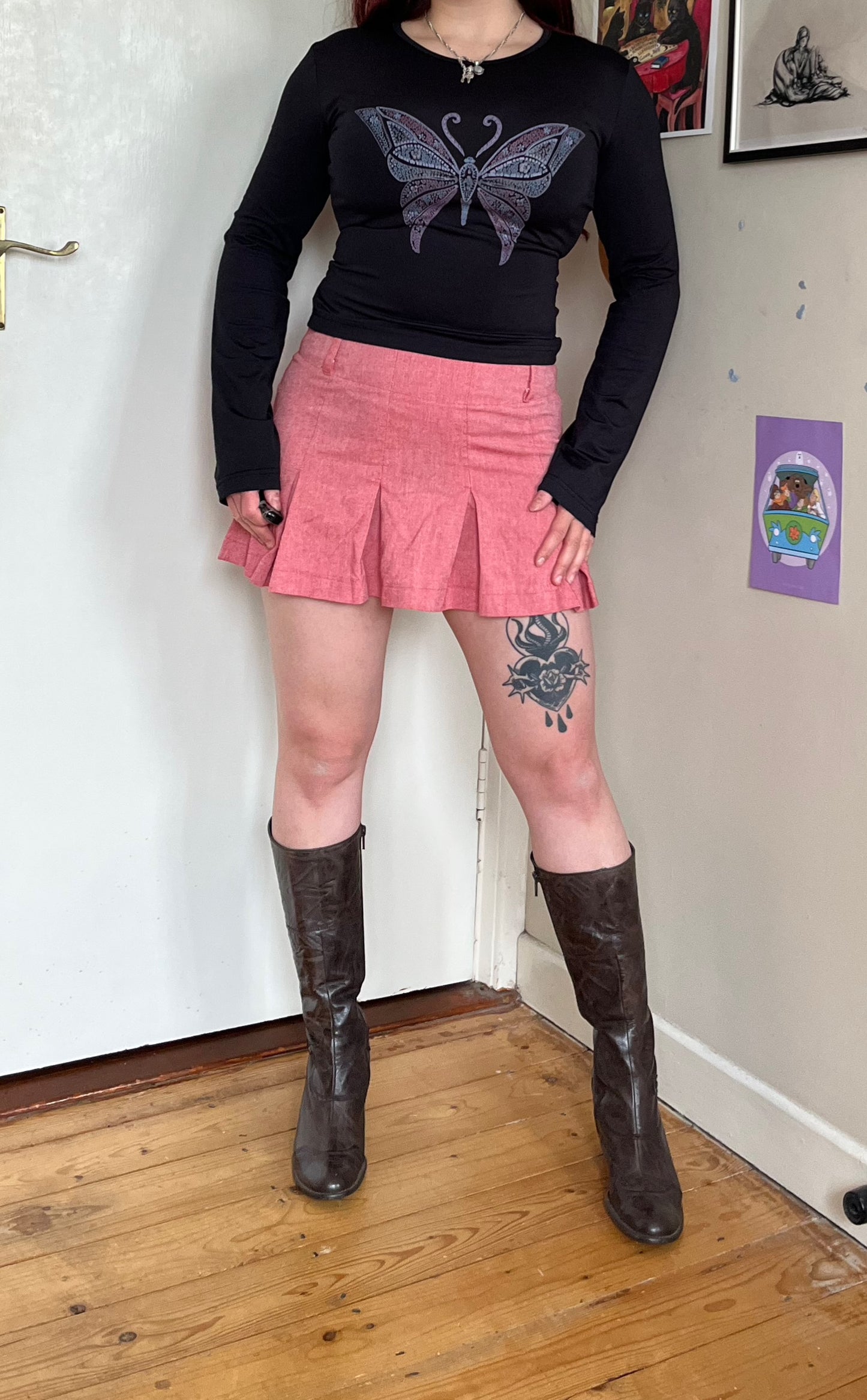 Pink Mini Skirt UK 10