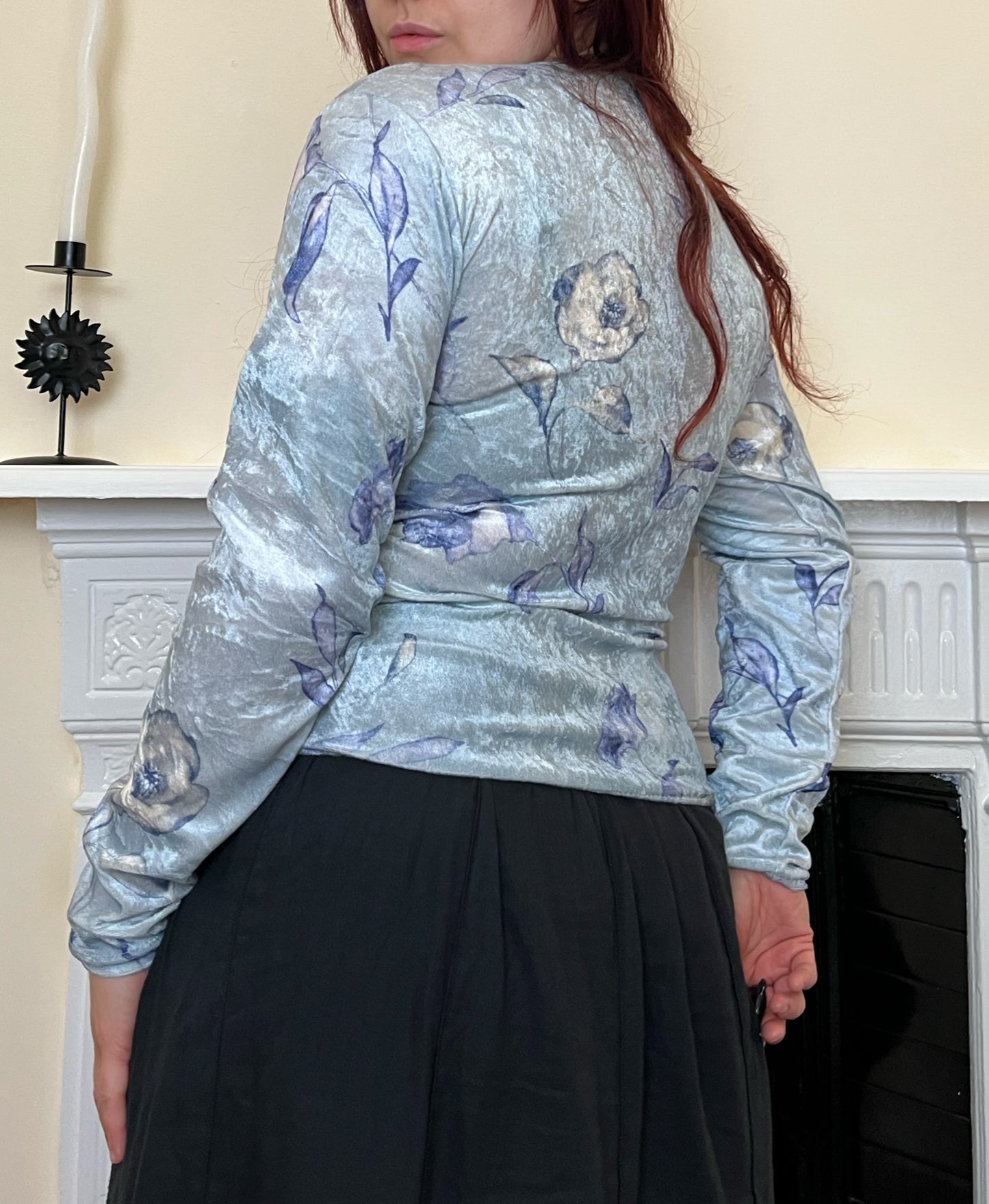 Floral Velvet Top UK 10