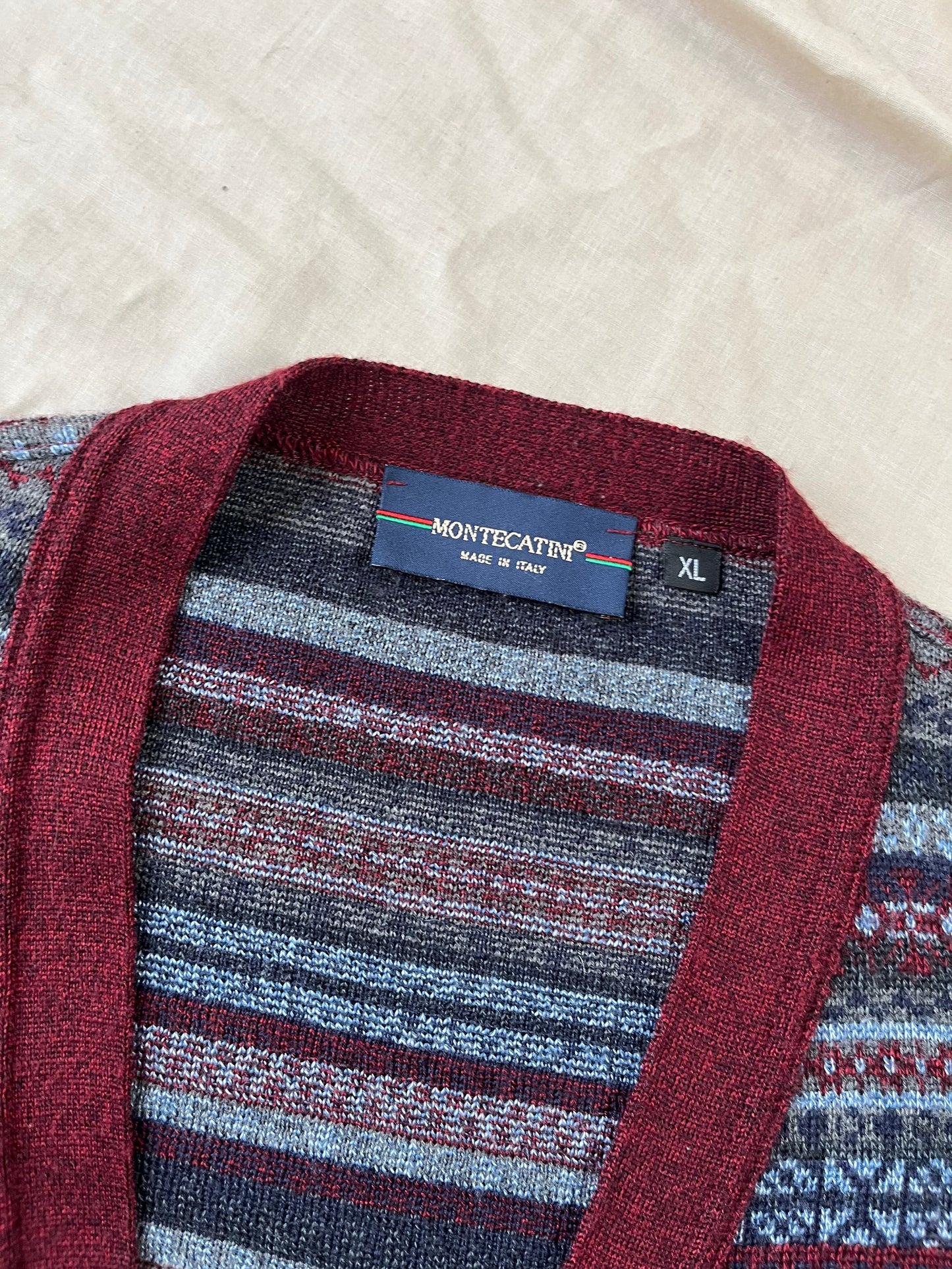 Red and Blue Cardigan XL