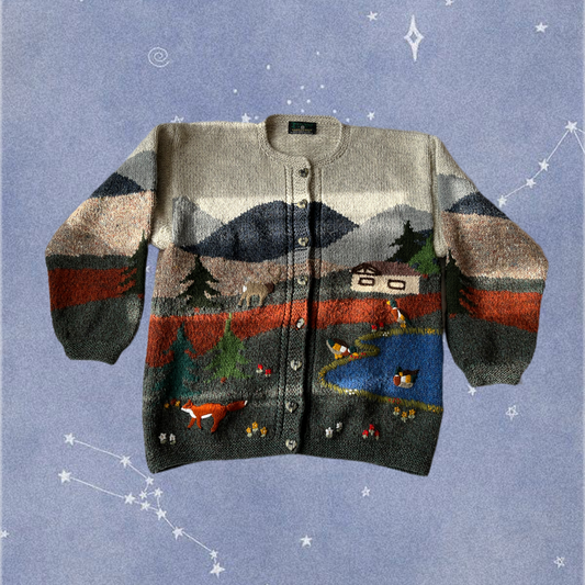 Nature Themed Cardigan XXL