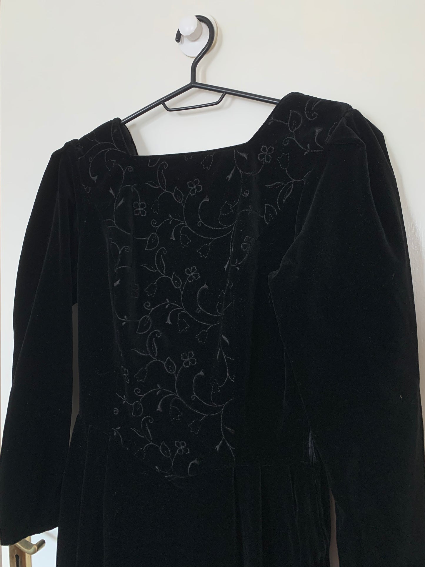 Victoria 80s Velvet Dress UK 8 by Laura Ashley