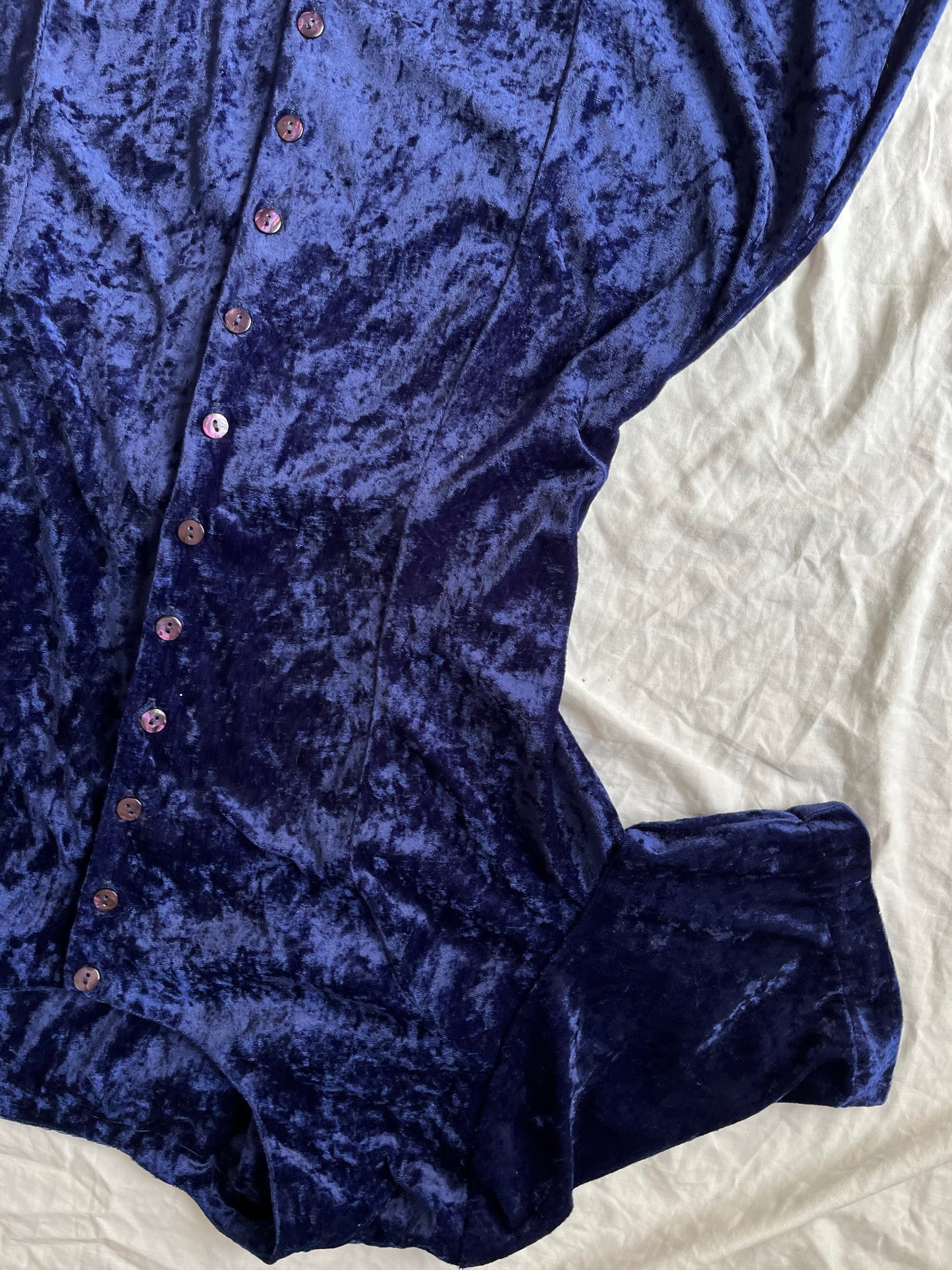 Blue Velvet Dress UK 16