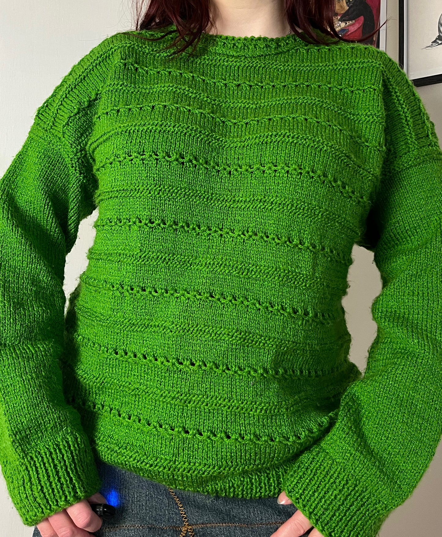 Green Knit Jumper M/L