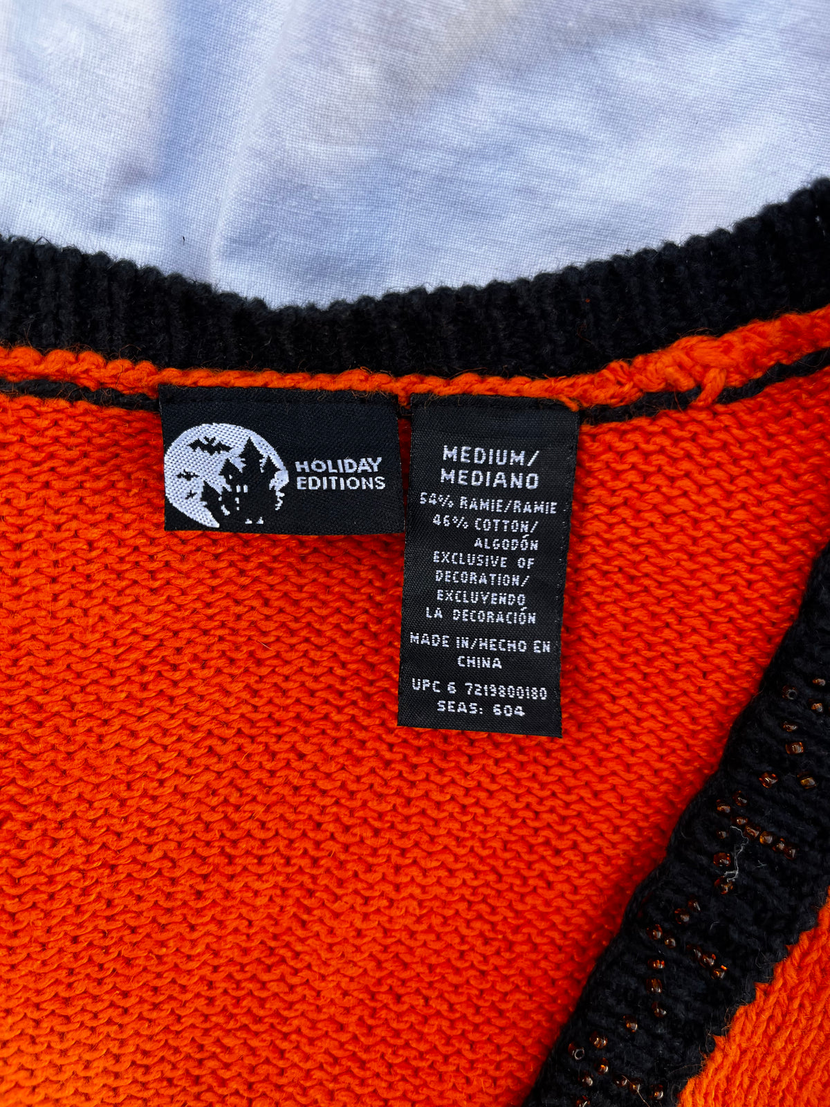 Cobwebs 1990s Halloween Sweater Vest M