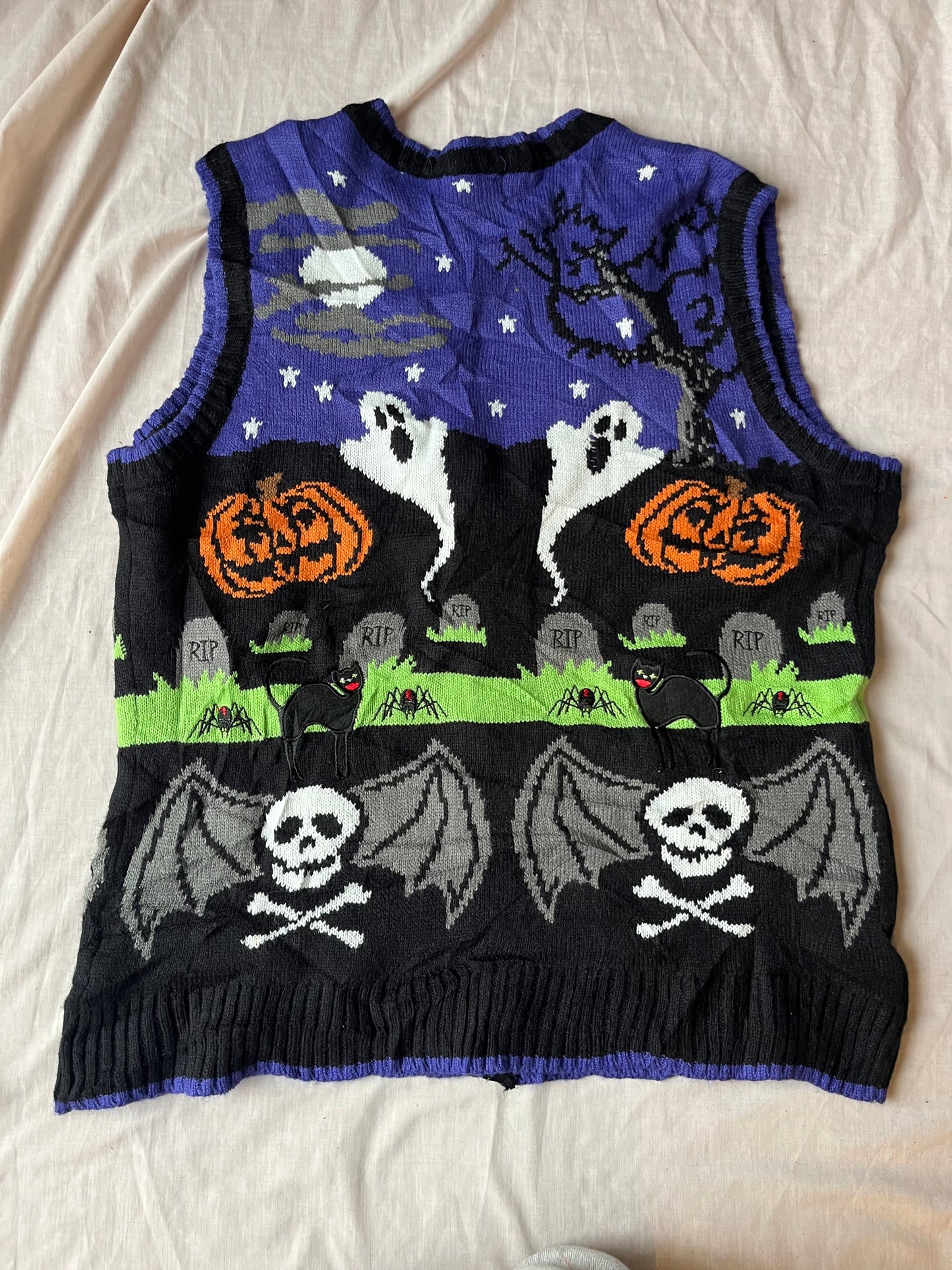 Poison 2000s Halloween Sweater Vest XL