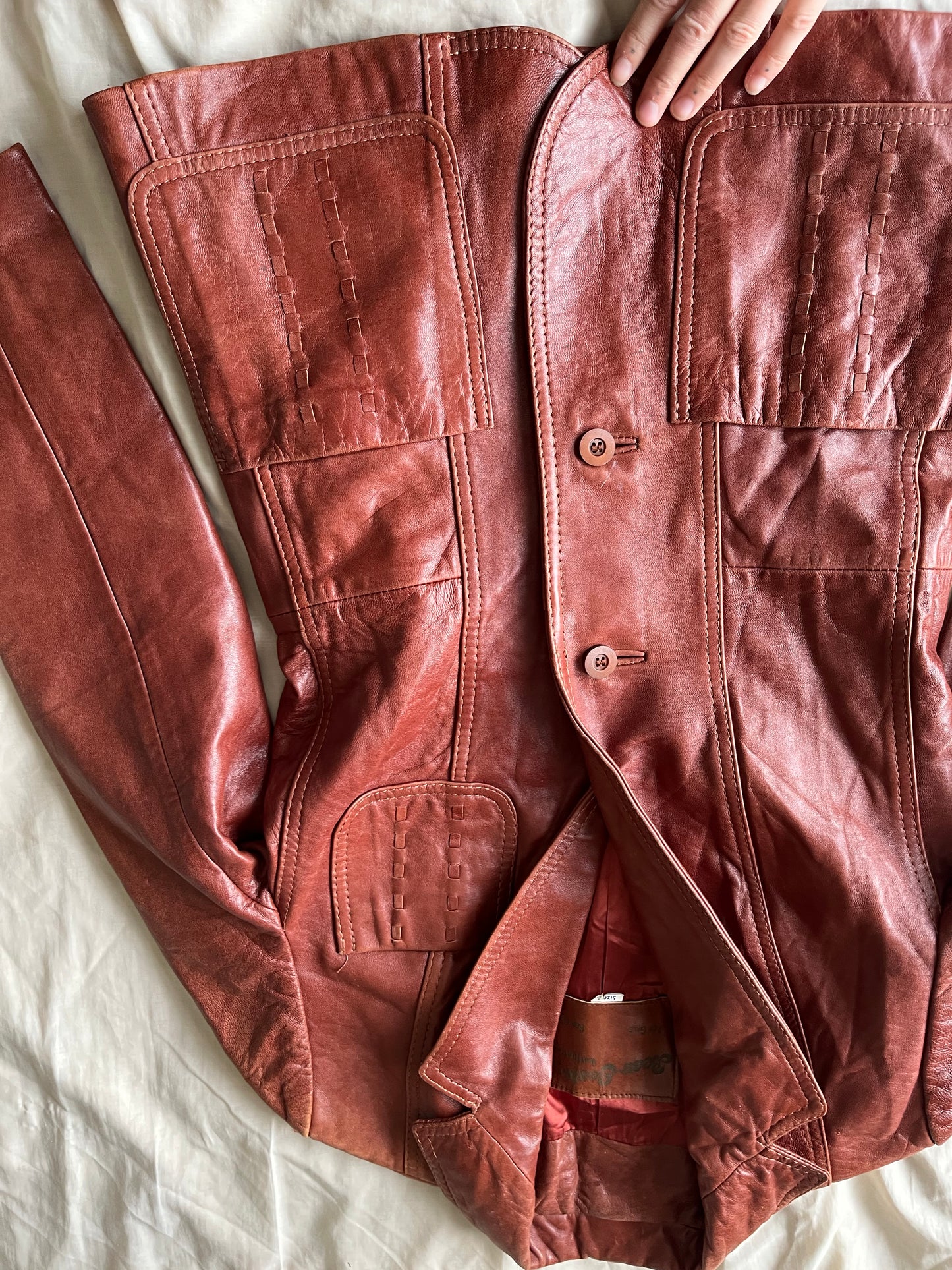 Lisa Leather Jacket UK 8