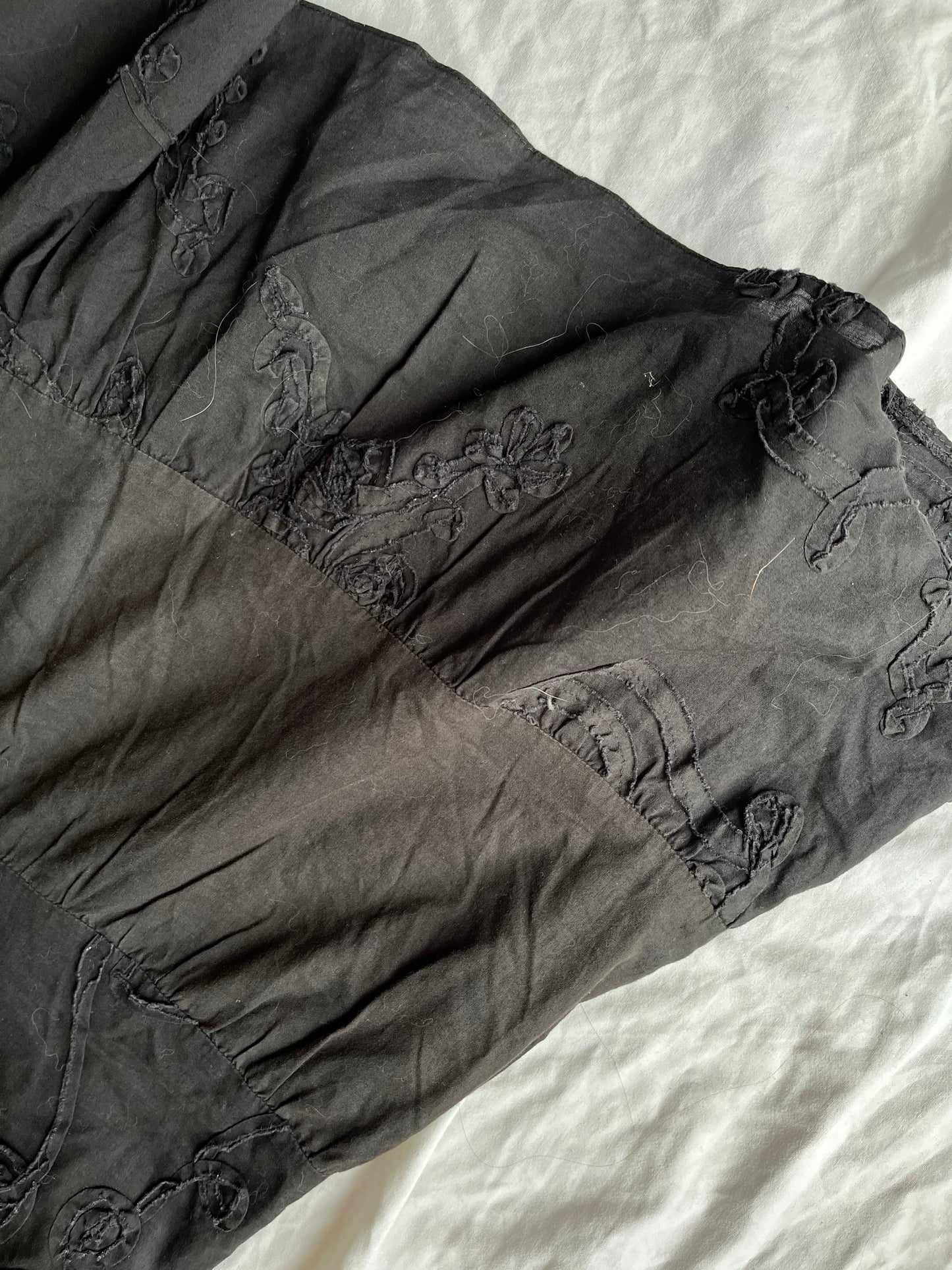 Black Cotton Dress UK 12